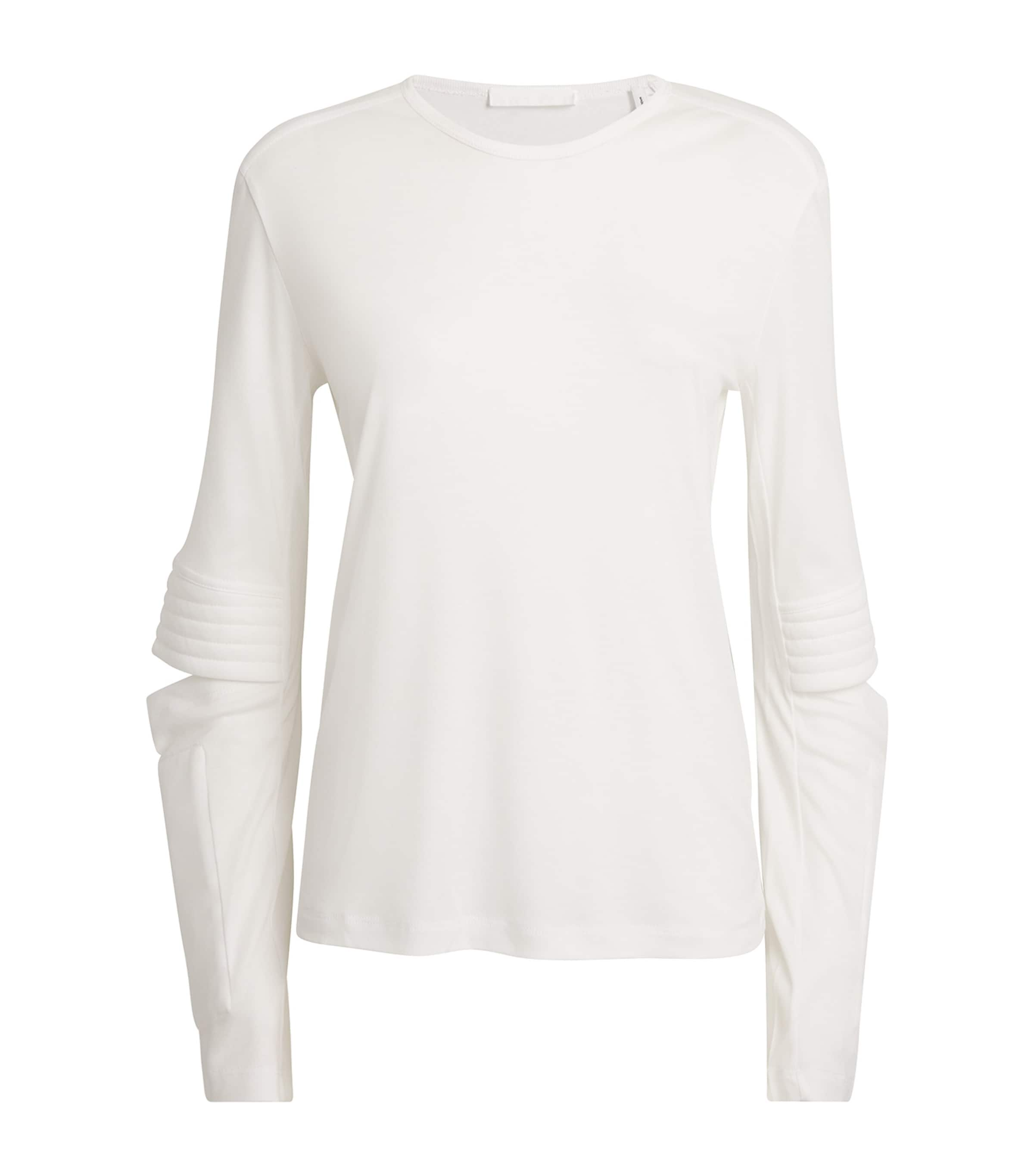 Shop Helmut Lang Long-sleeve Astro T-shirt In White