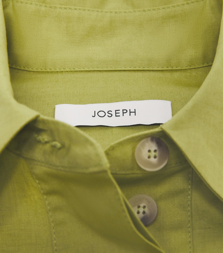 Joseph Womens Cotton-Linen Ali Mini Dress Pond Image 6