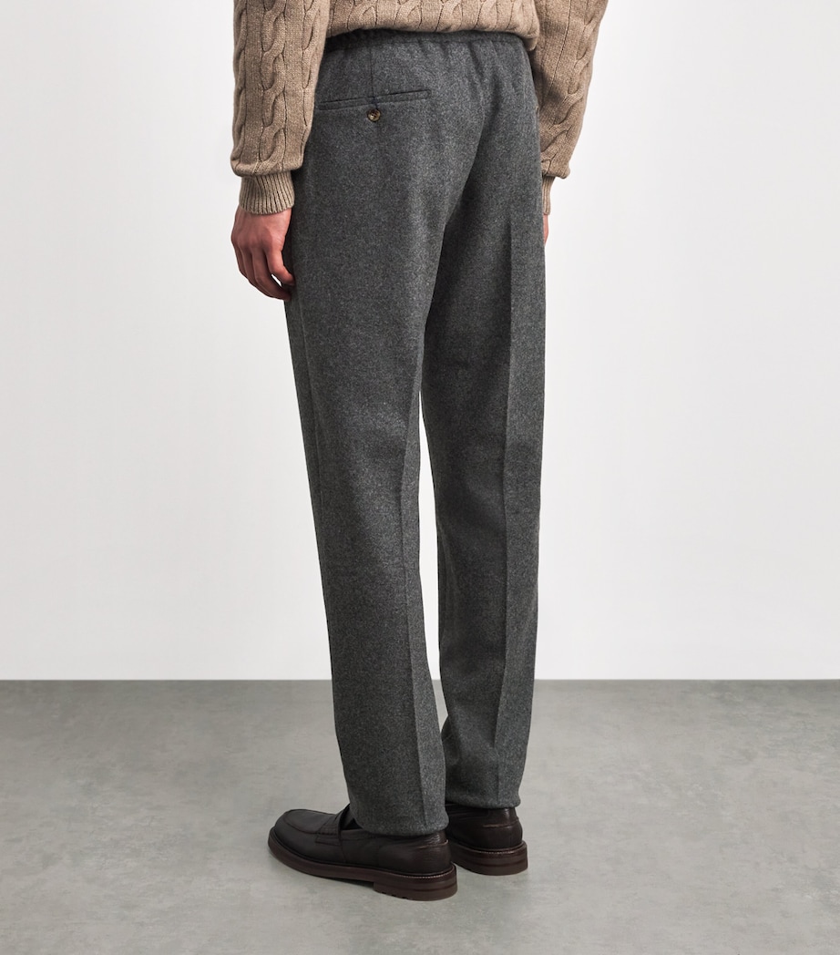 Wool-Blend Flannel Trousers MEDIUM GREY HEATHER Image 4