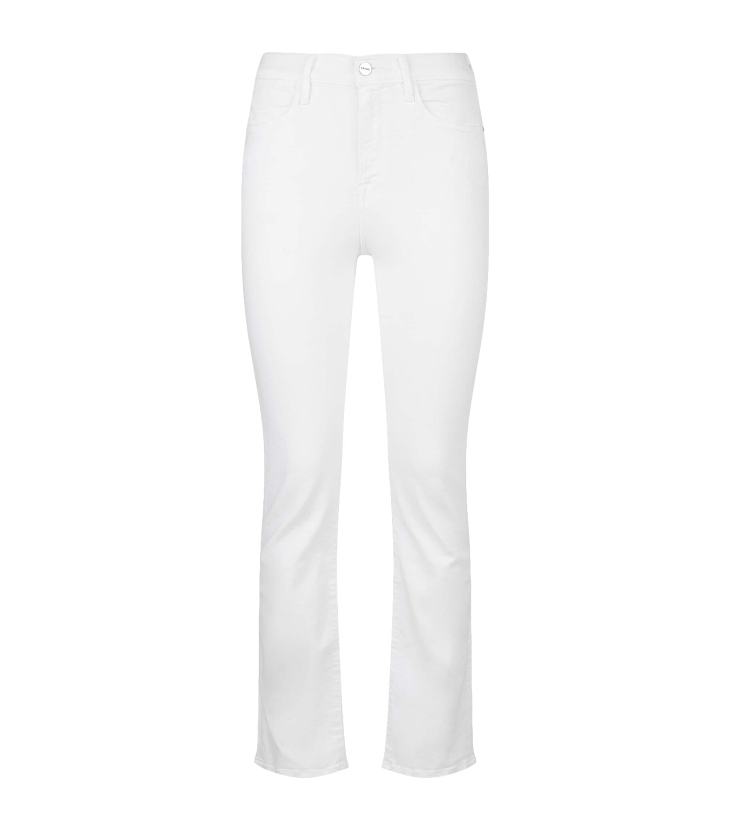 Frame Le High Straight Jean In White