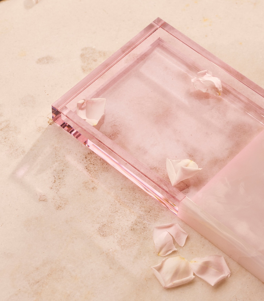 Small Crystal-Onyx Mad Trinket Tray (34cm) PINK Image 2