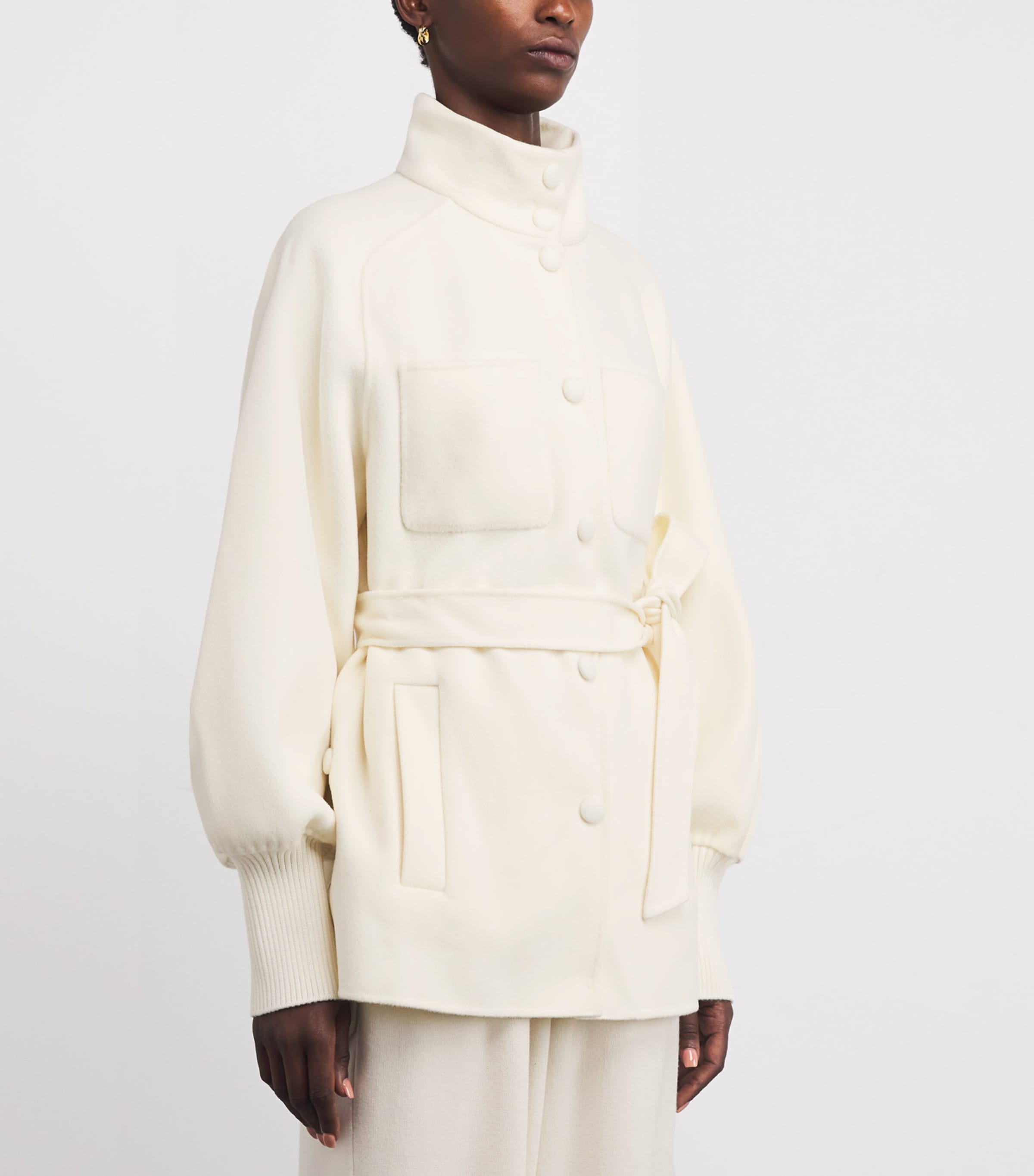 Wool Shania Belted Jacket CREAM Image 3