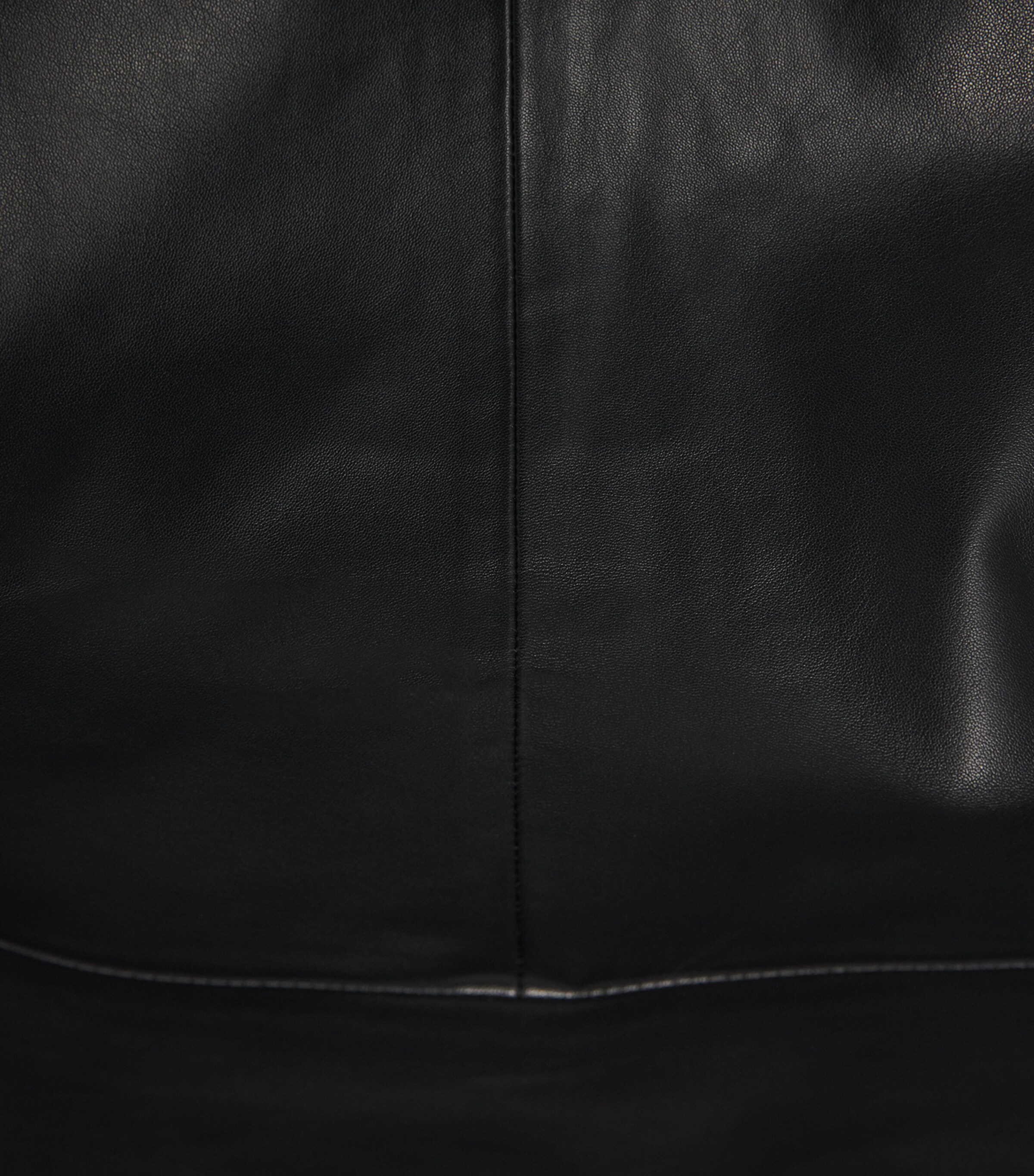 Column Leather Maxi Skirt BLACK Image 5