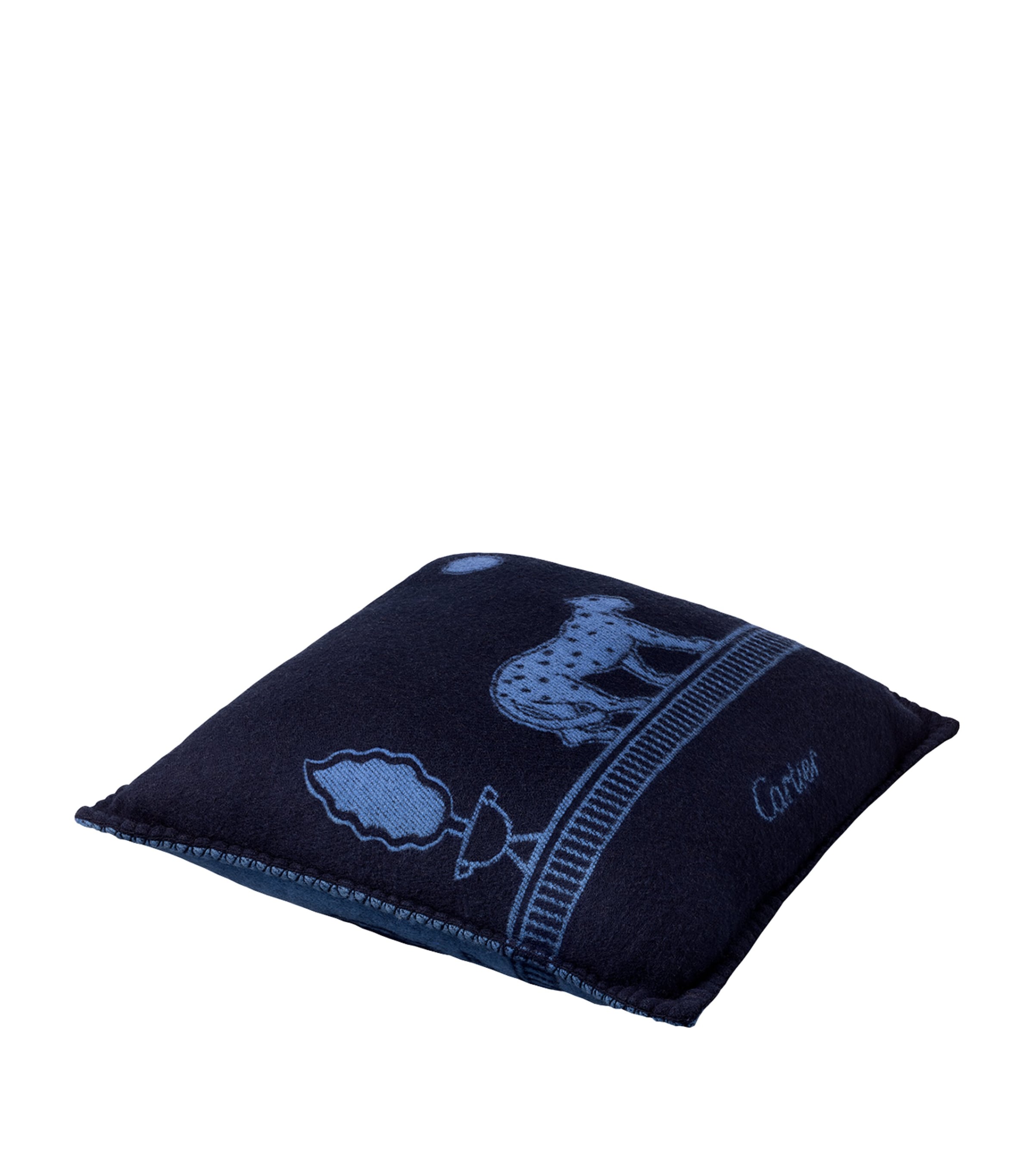 Cartier Merino Wool-Cashmere Panthère de Cartier Cushion (50cm x