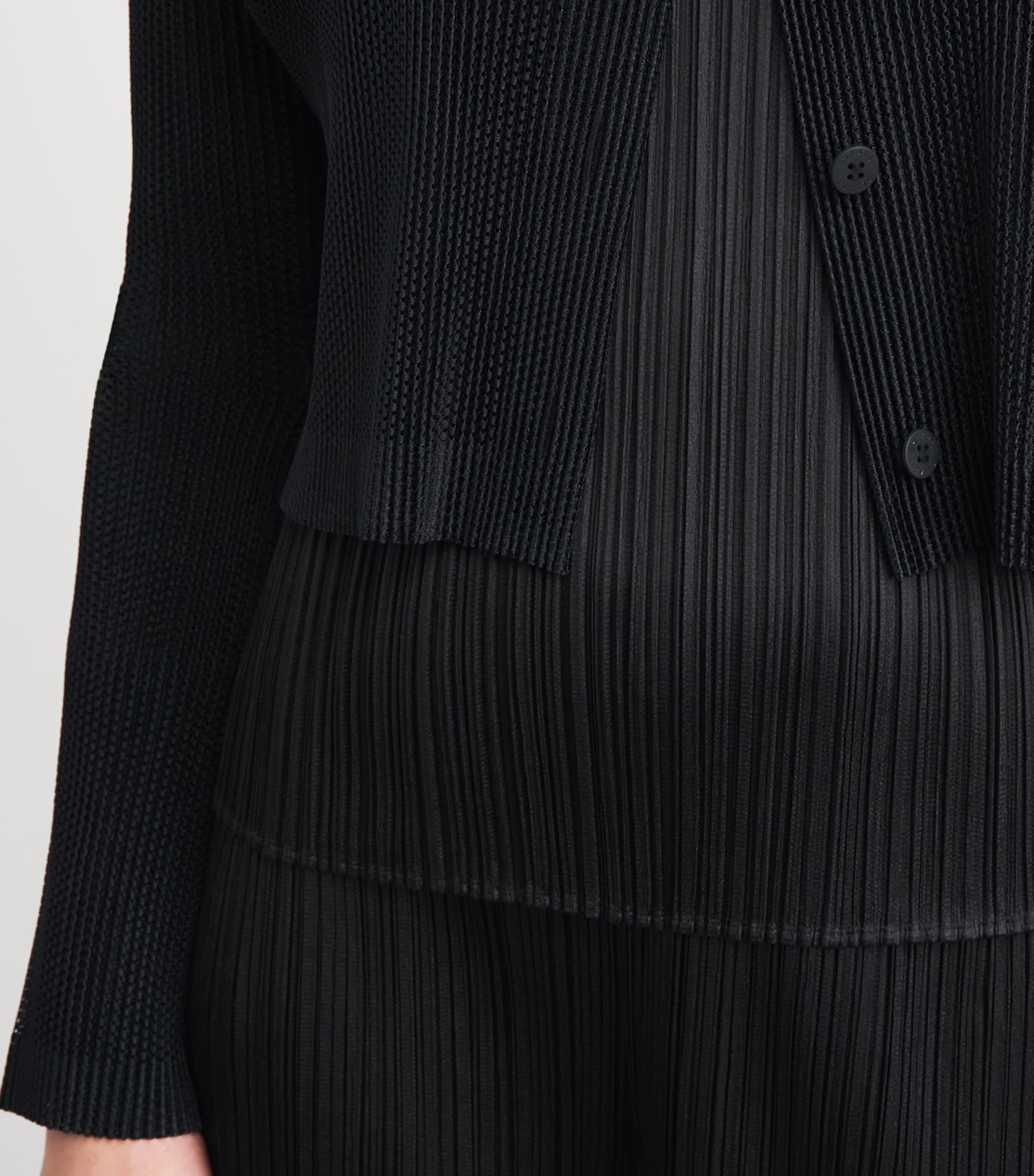 Pleats Please Issey Miyake Womens Tatami Cardigan Black Image 3