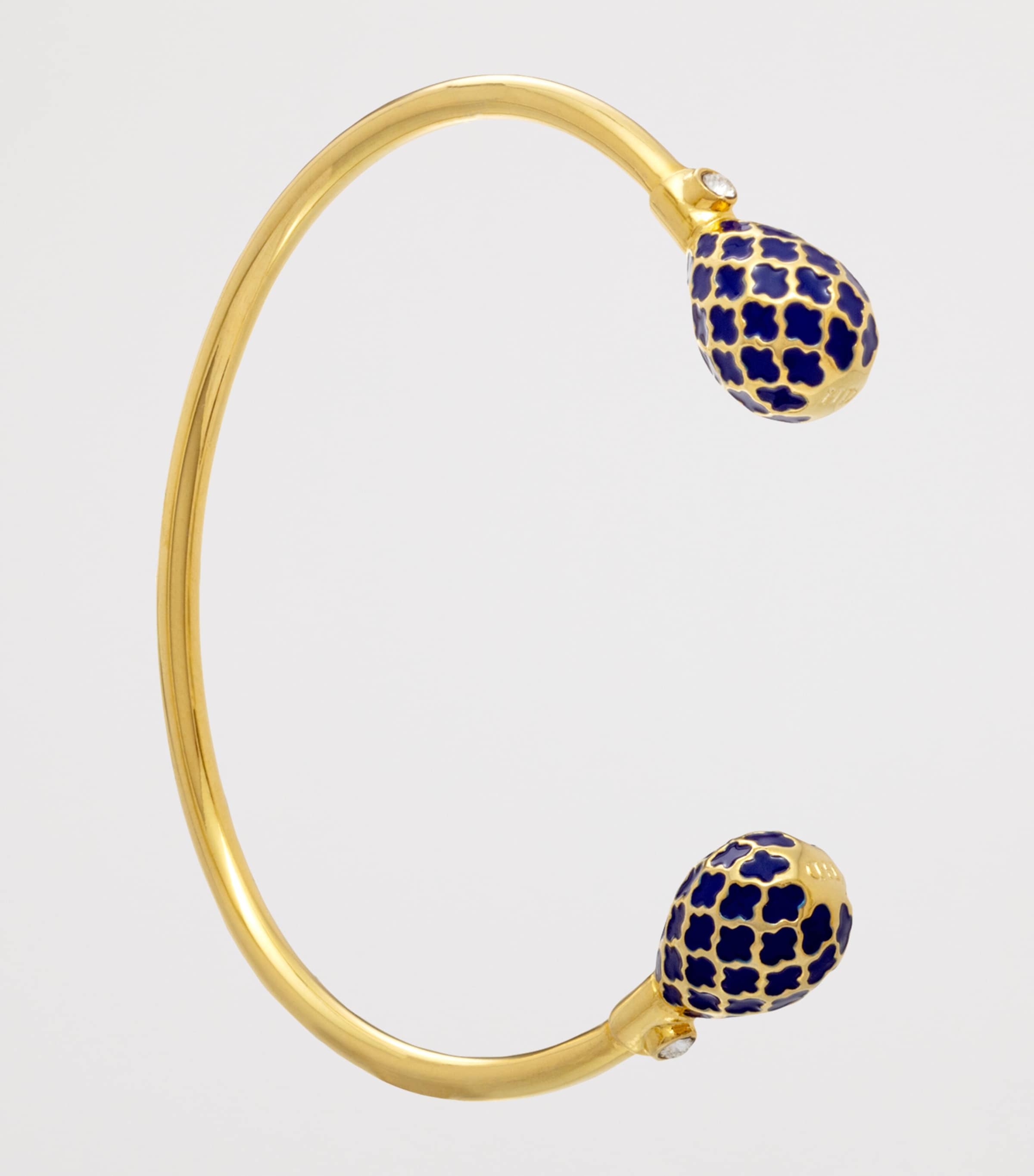 Gold-Plated Agama Torque Bracelet BLUE/GOLD Image 2