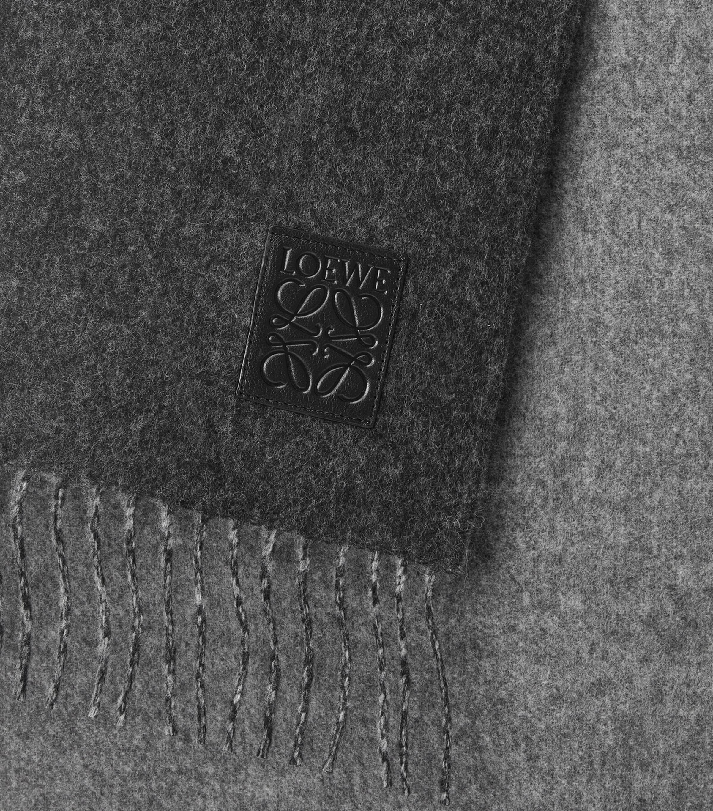 LOEWE Wool-Cashmere Anagram Scarf Black/grey Image 5