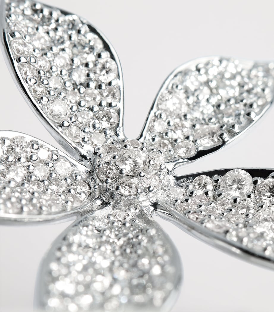 White Gold and Diamond Secret Garden Gloria Earrings WHITE GOLD Image 6