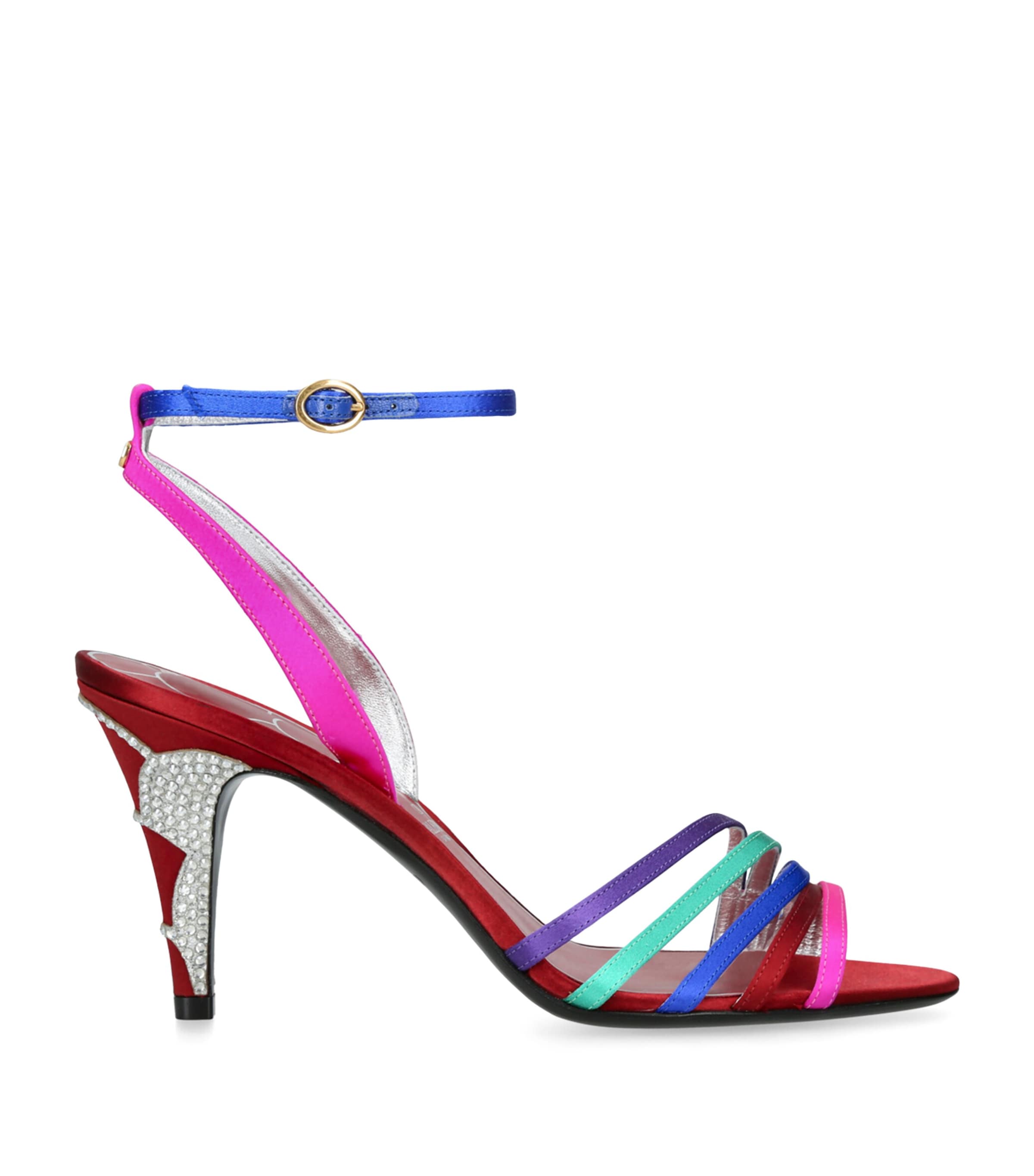 Shop Valentino Satin Ladycrush Heeled Sandals 85