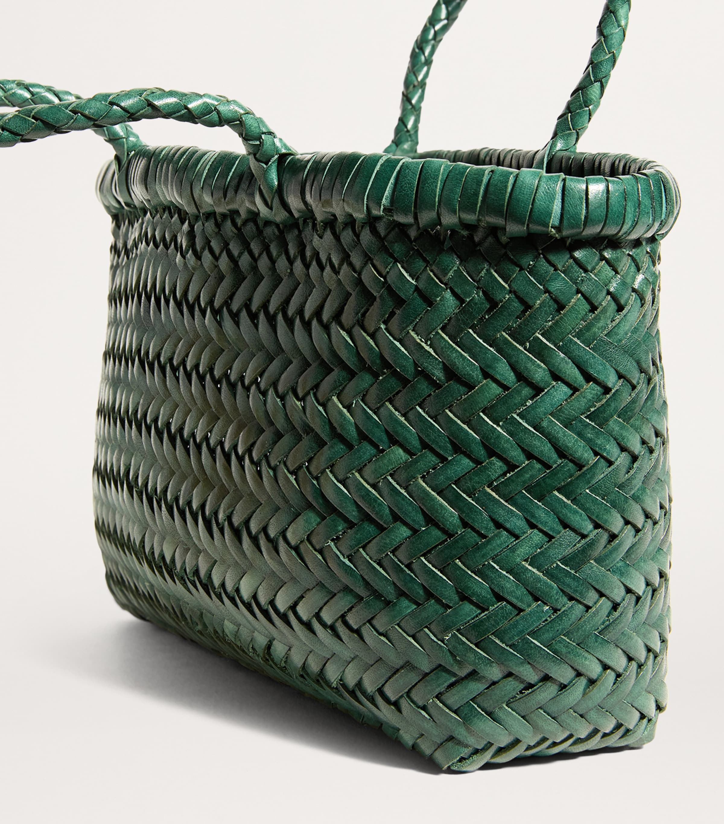 Mini Leather Flat Gora Tote Bag FOREST Image 6