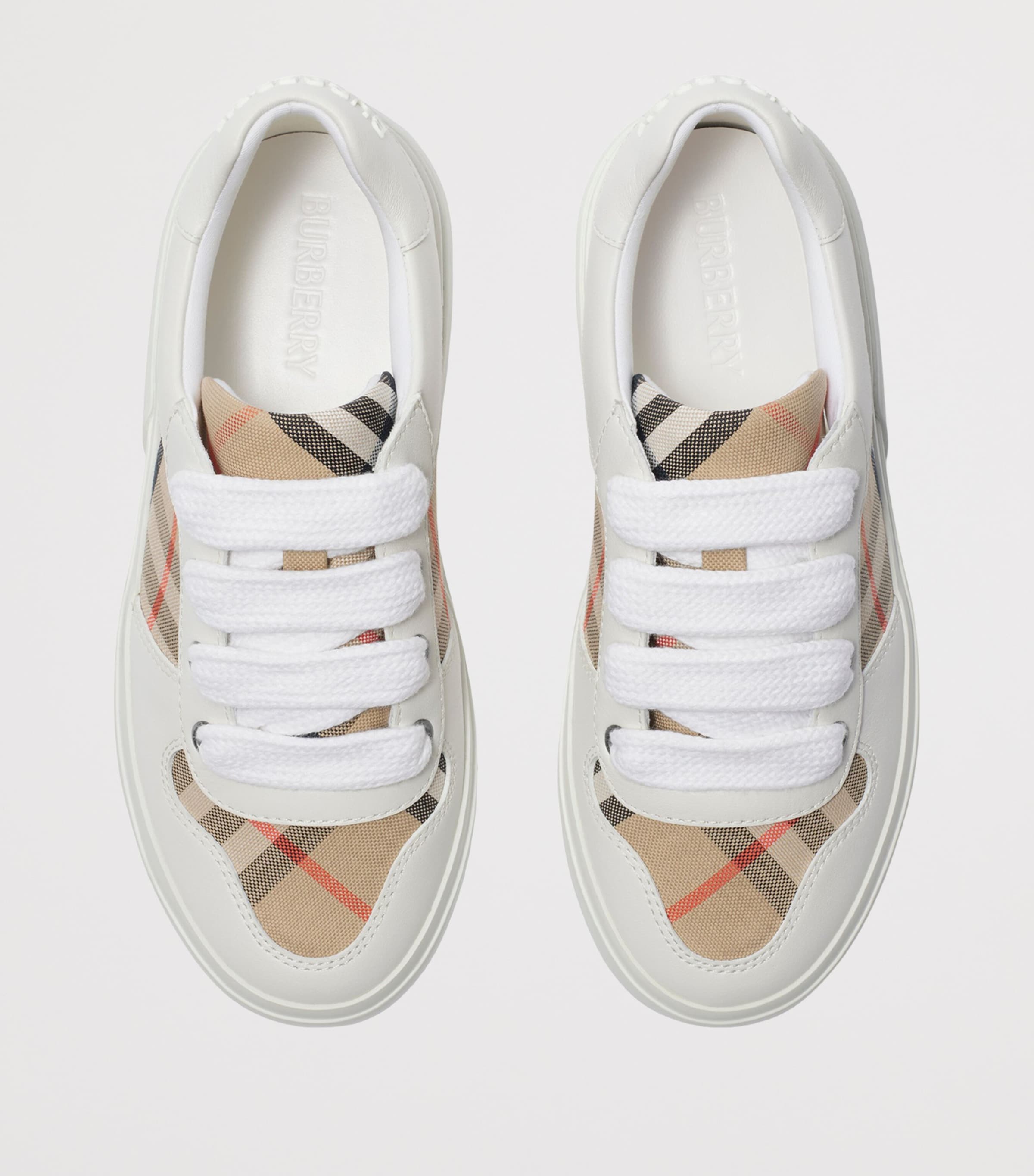 Leather Check Sneakers SAND IP CHECK Image 2
