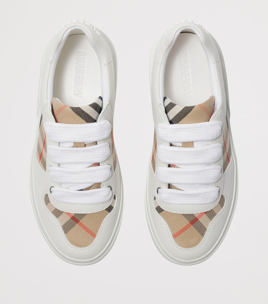 Leather Check Sneakers SAND IP CHECK Image 2