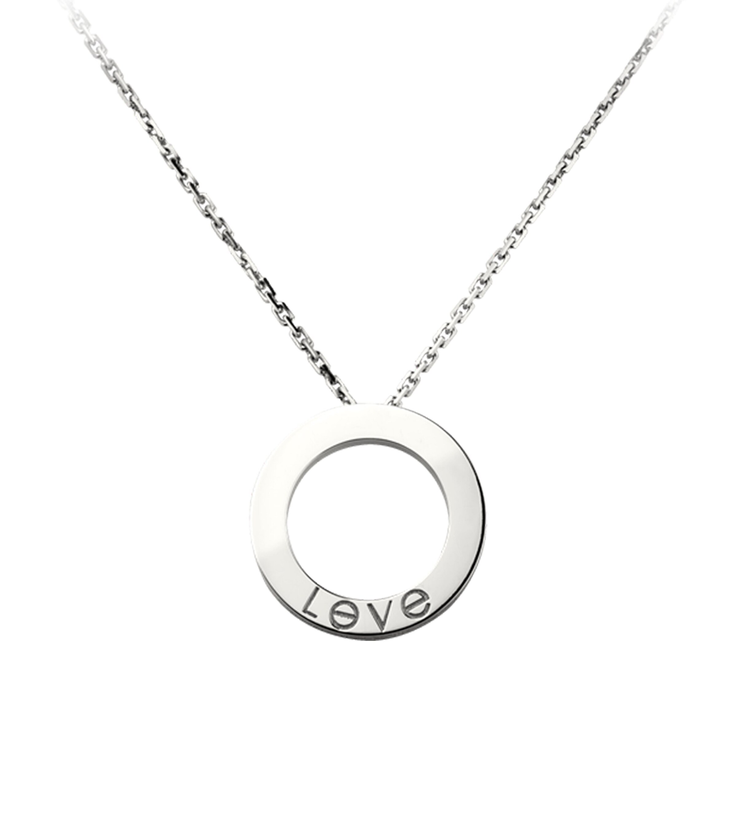 Cartier White Gold and Diamond Love Necklace White Gold Image 11