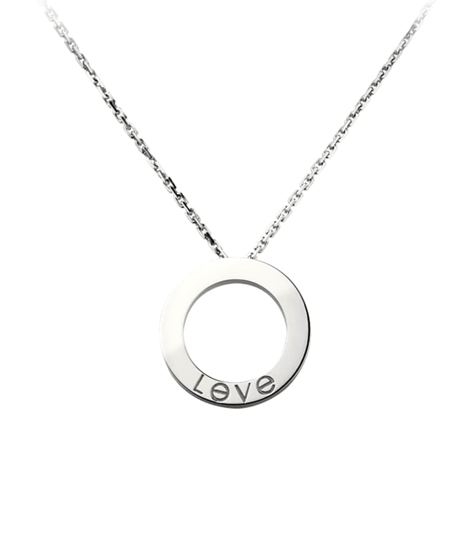 Cartier White Gold and Diamond Love Necklace White Gold Image 11