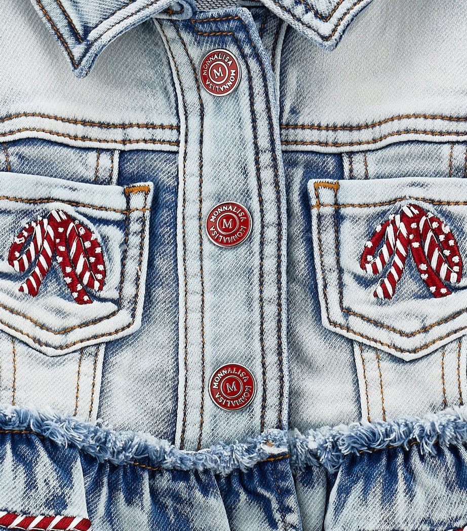Embroidered Denim Jacket (3-36 Months) STONE BLEACH Image 3