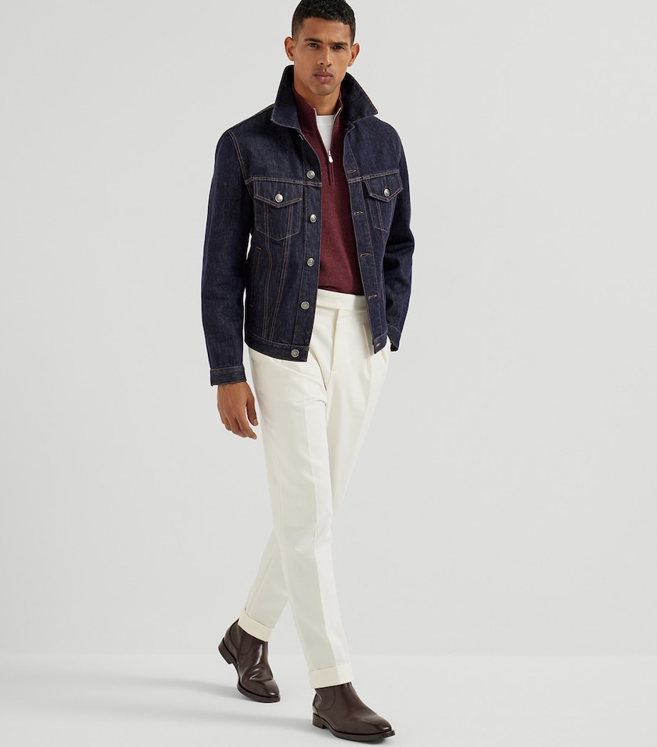 Cashmere Quarter-Zip Sweater CEG54 Image 4