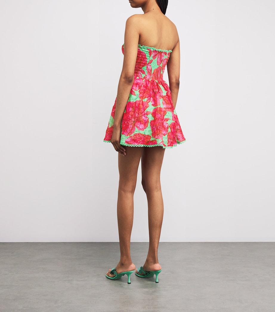 Floral Off-The-Shoulder Mini Dress GREEN BLOSSOM Image 3