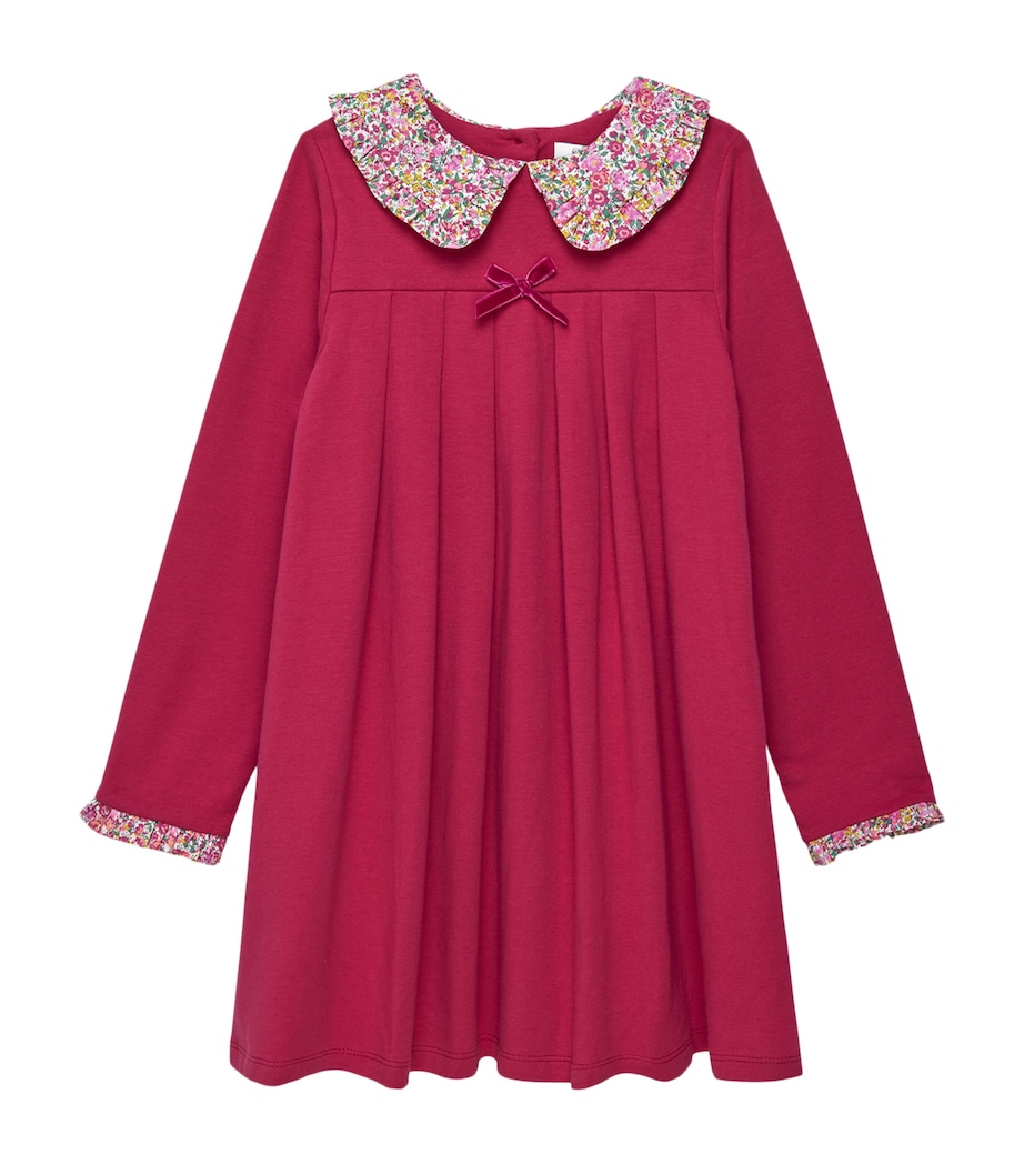 Stretch-Cotton Violet Dress (6-11 Years) BR PINK EMMA & GEORG Image 1