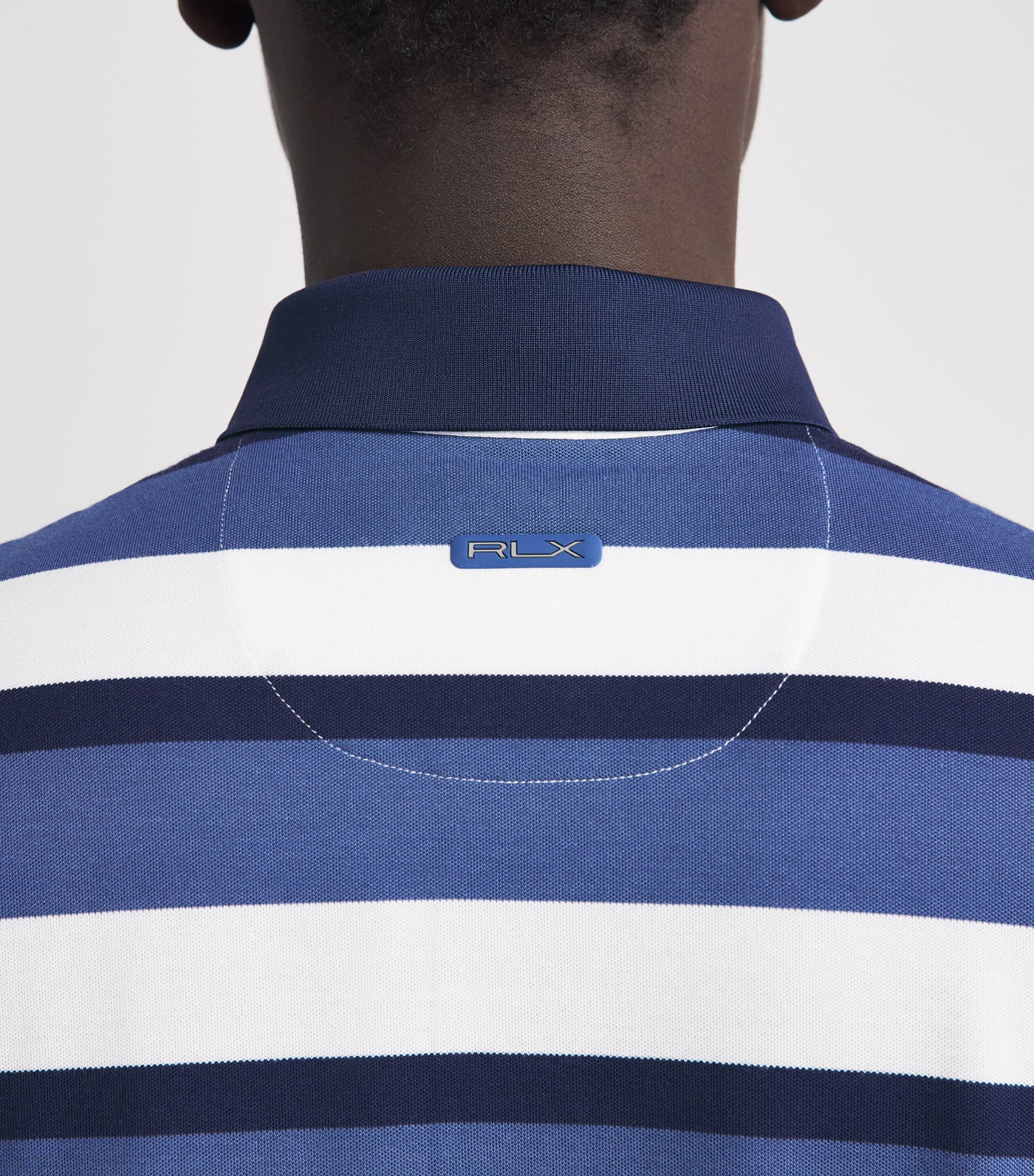 RLX Ralph Lauren Mens Stretch-Cotton Performance Polo Shirt Old Royal Multi Image 3