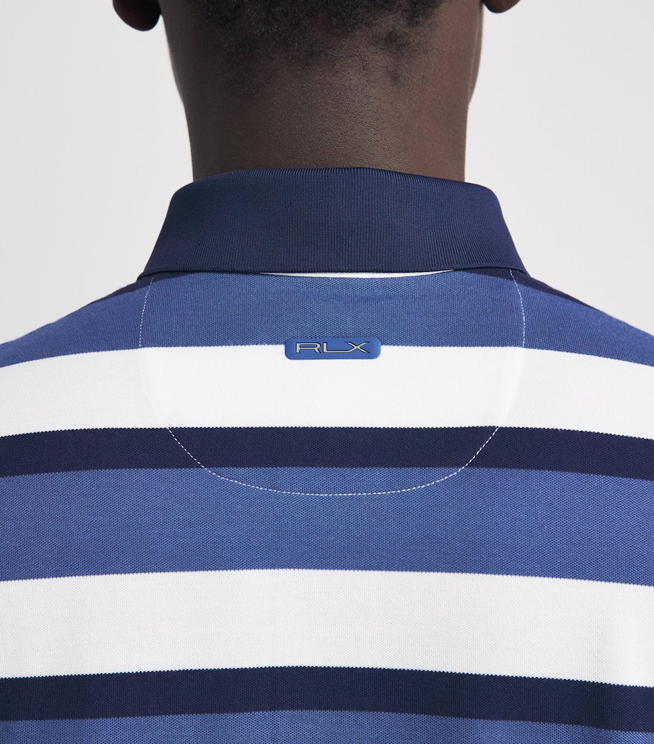 RLX Ralph Lauren Mens Stretch-Cotton Performance Polo Shirt Old Royal Multi Image 3