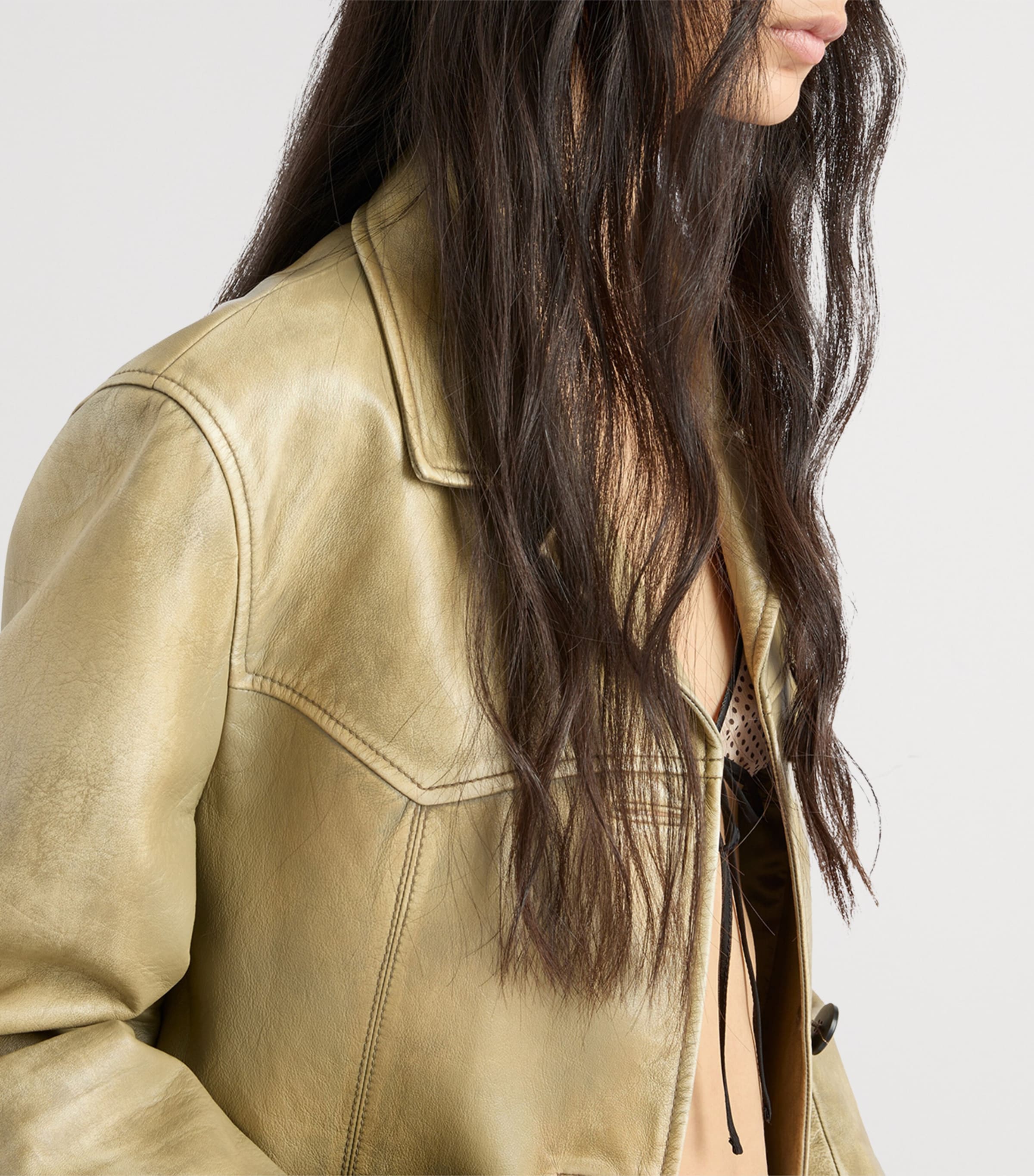 Prada Womens Nappa Leather Jacket Image 4