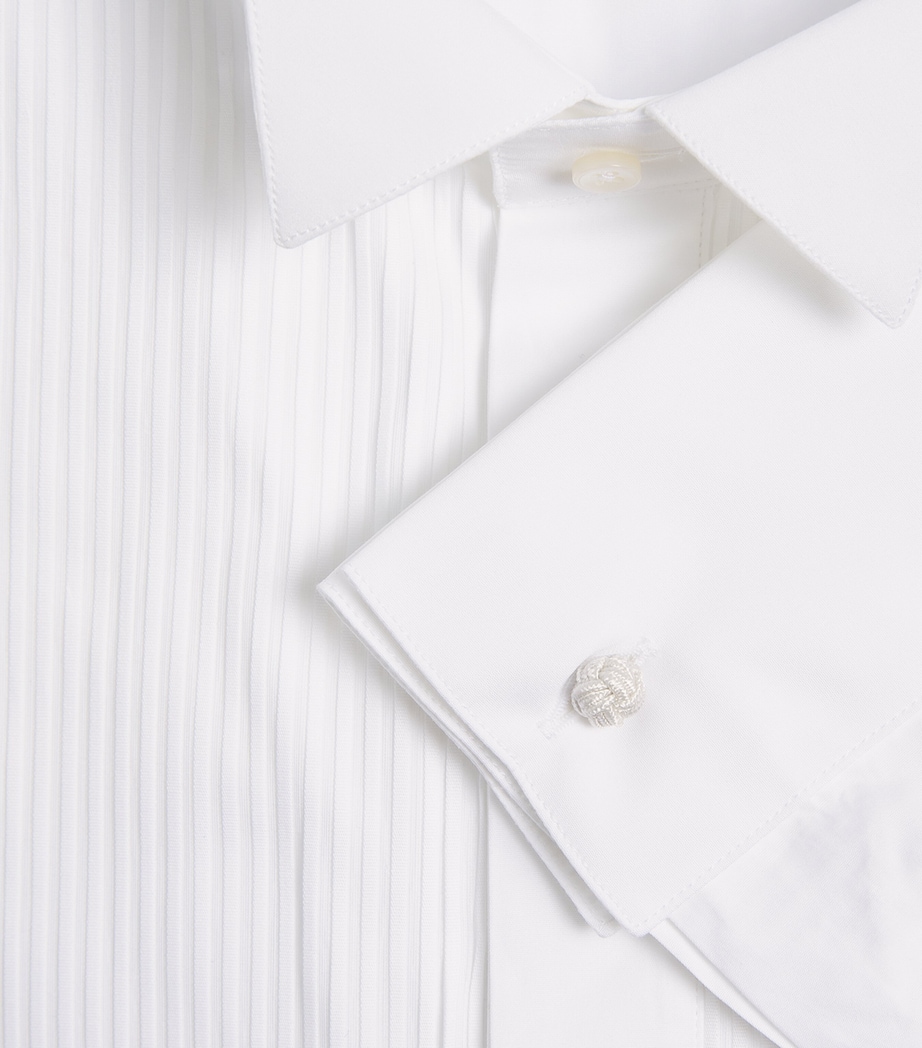 Pal Zileri Mens Cotton Wingtip Collar Shirt White Image 6