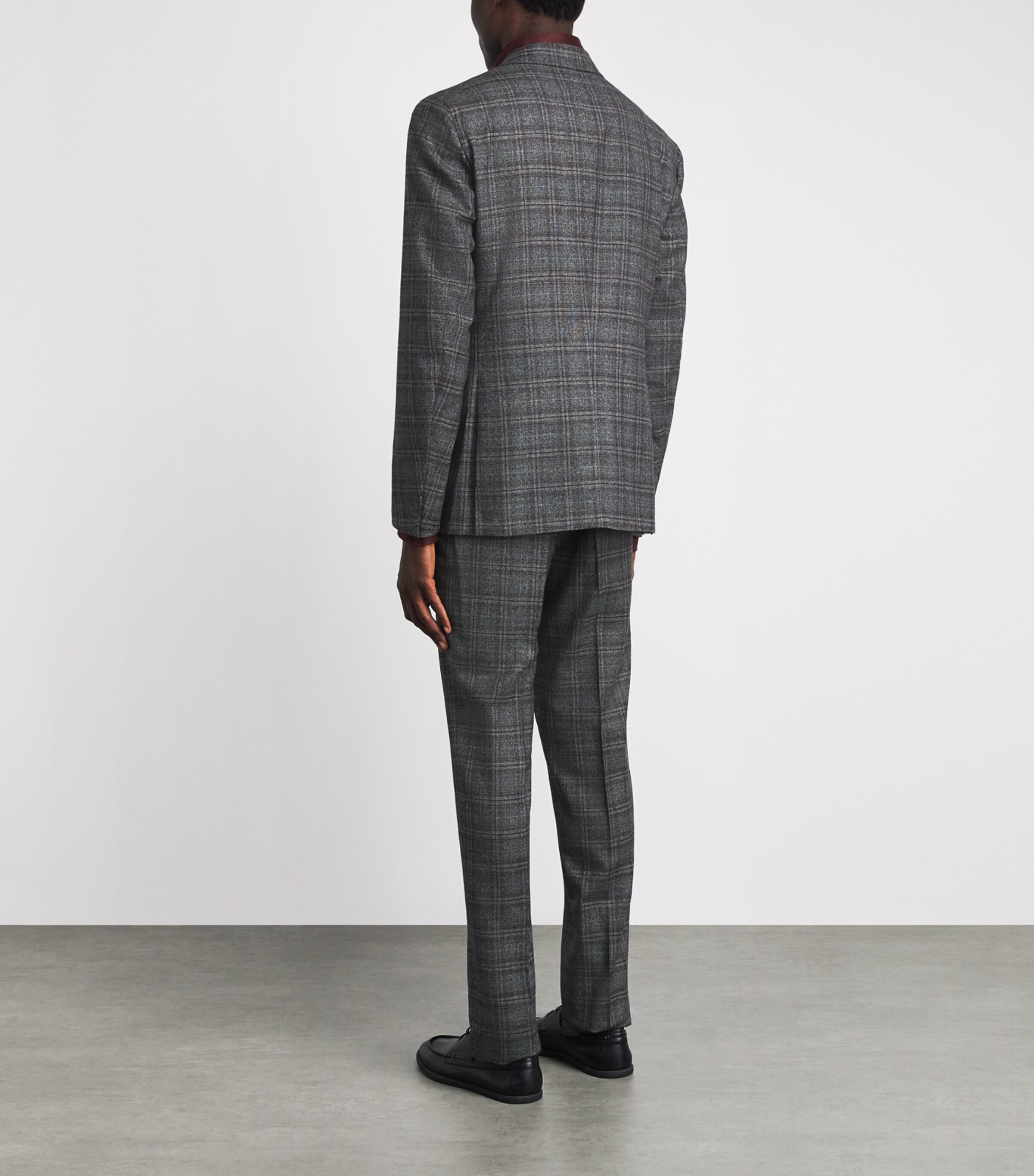 Isaia Mens Wool Check Capri 2-Piece Suit Image 4