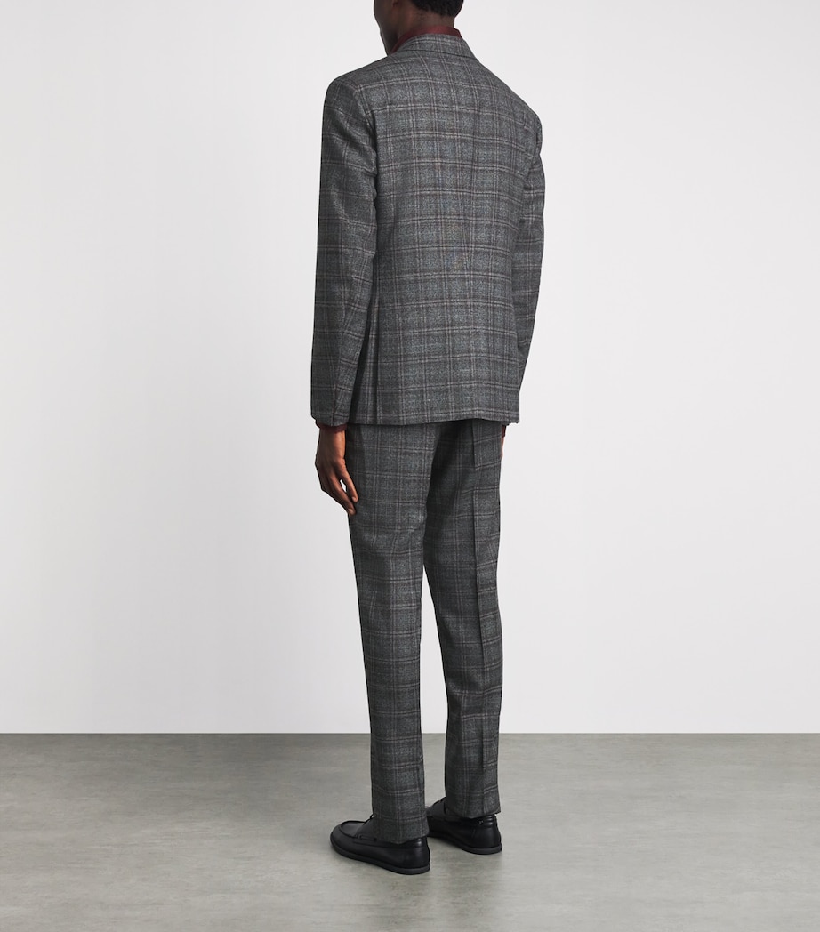 Isaia Mens Wool Check Capri 2-Piece Suit Image 4