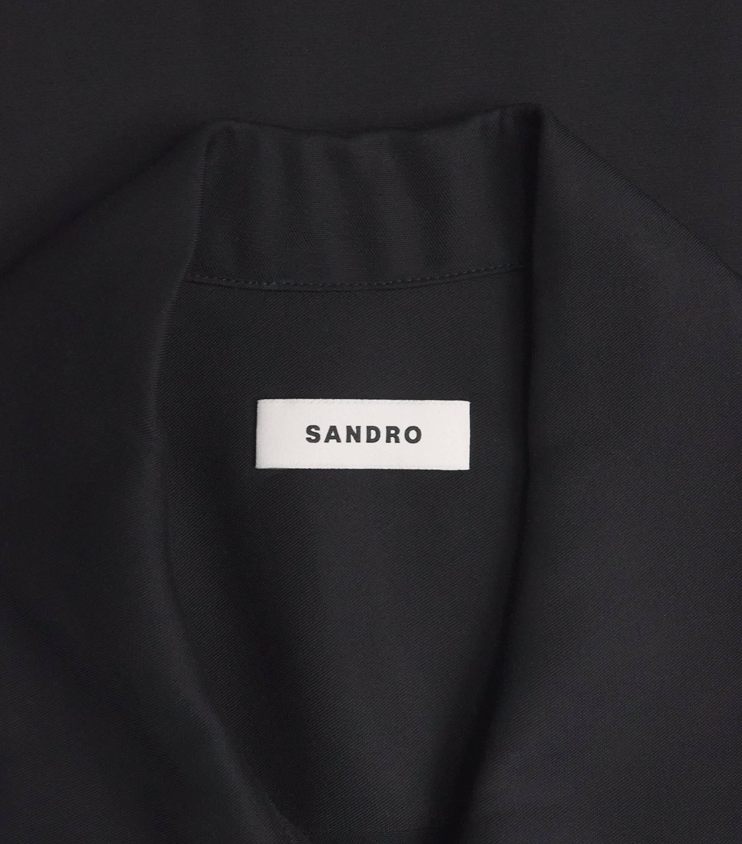 Relaxed Zip-Up Shirt BLACK Image 5