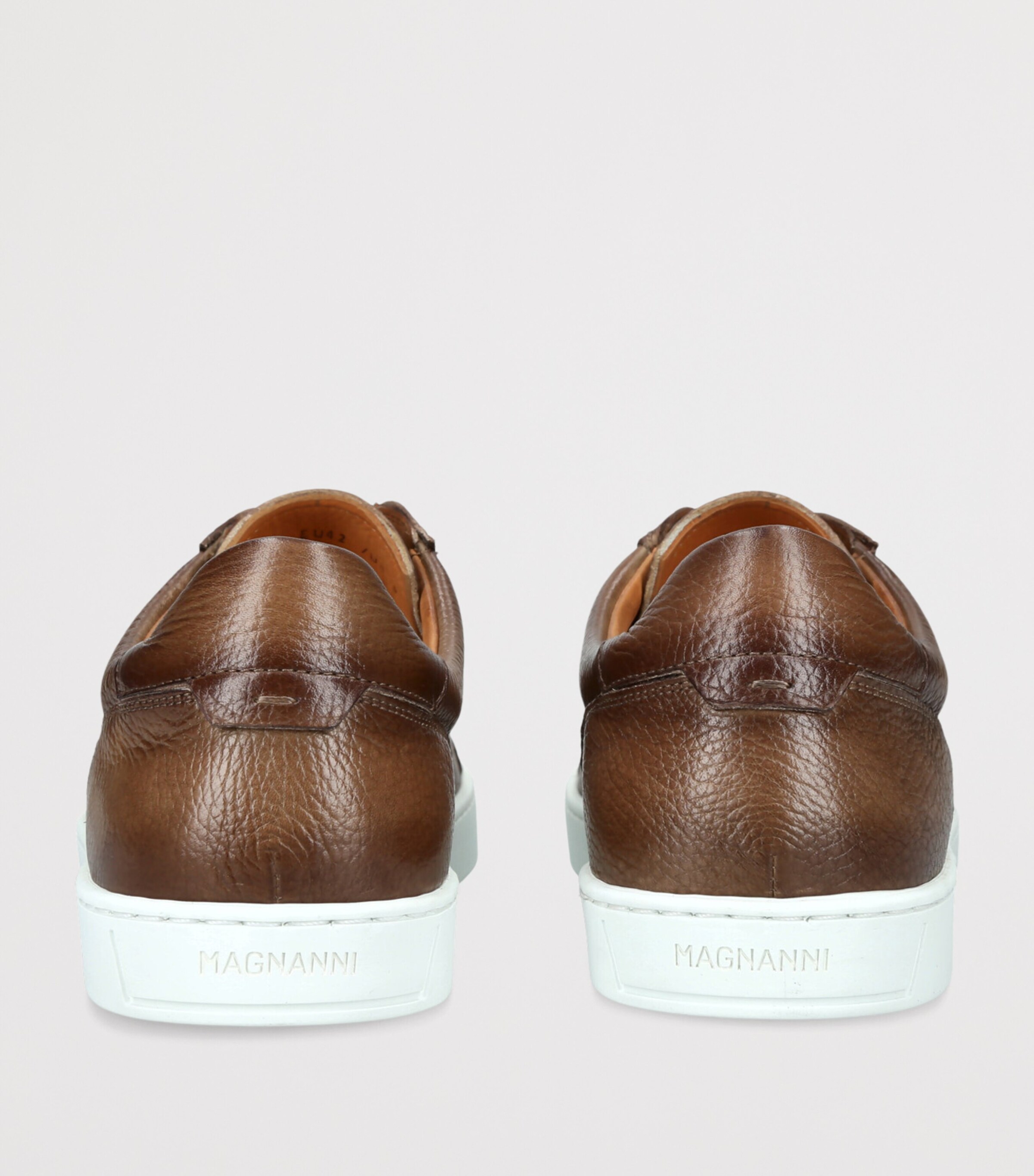 Leather Laceless Sneakers TAN Image 2