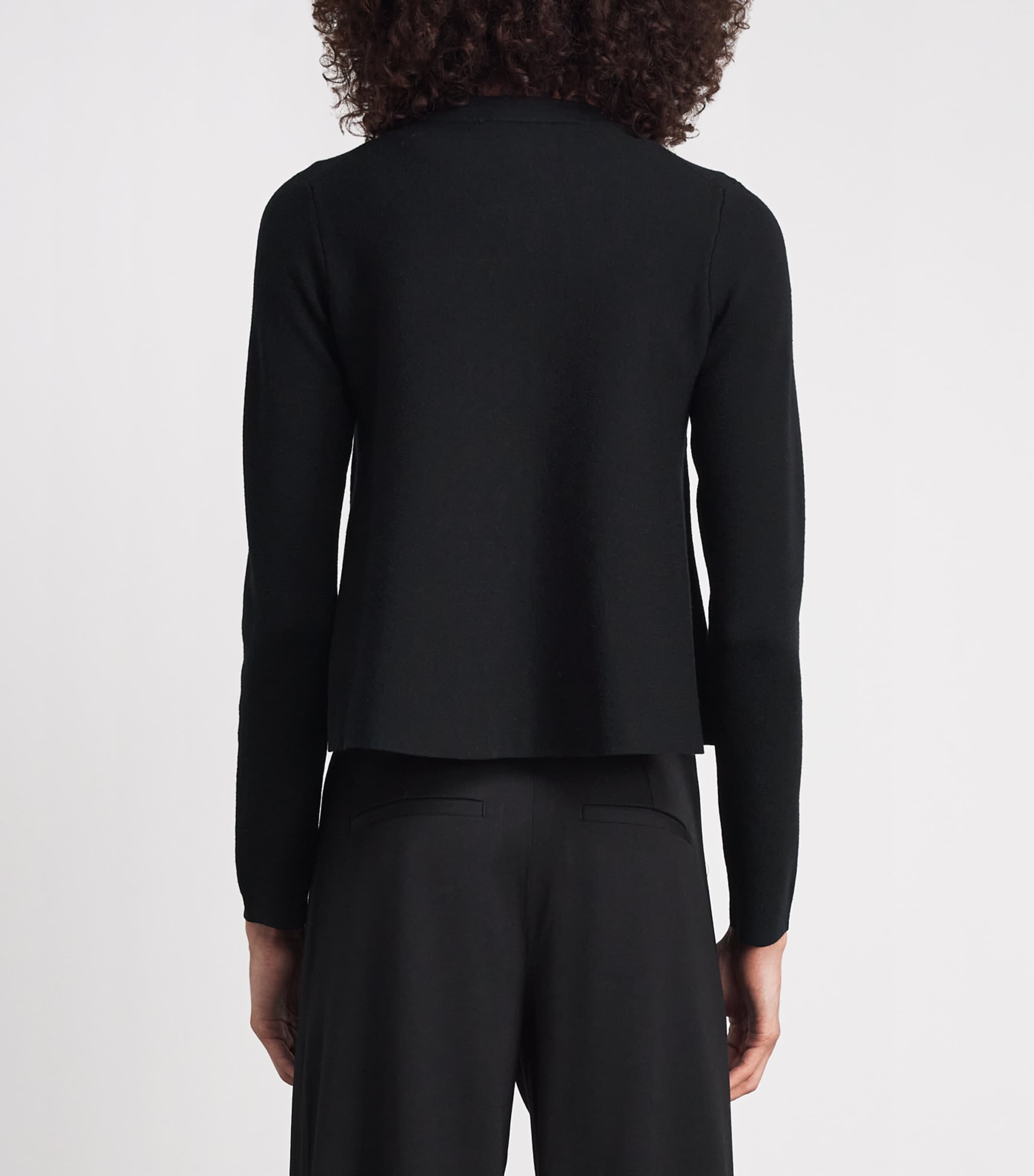 ME+EM Womens Wool-Blend Swing Cardigan Black Image 5