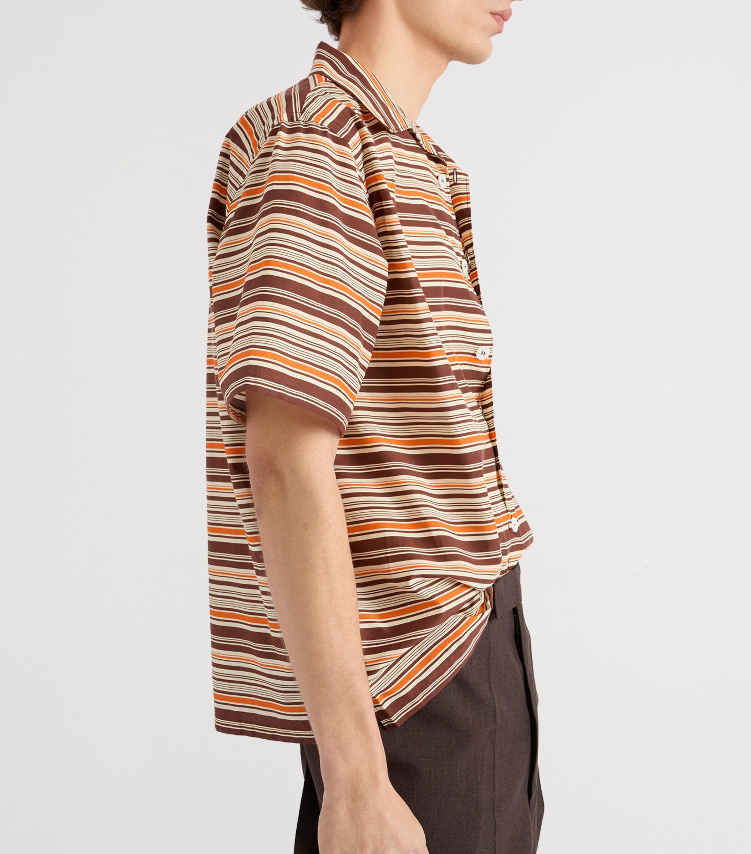 Prada Mens Cotton-Silk Bowling Shirt Image 6