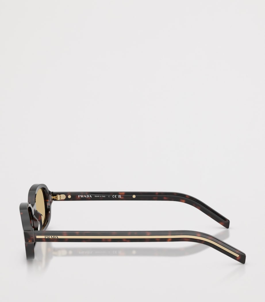 Prada Acetate Oval Sunglasses Brown Image 3