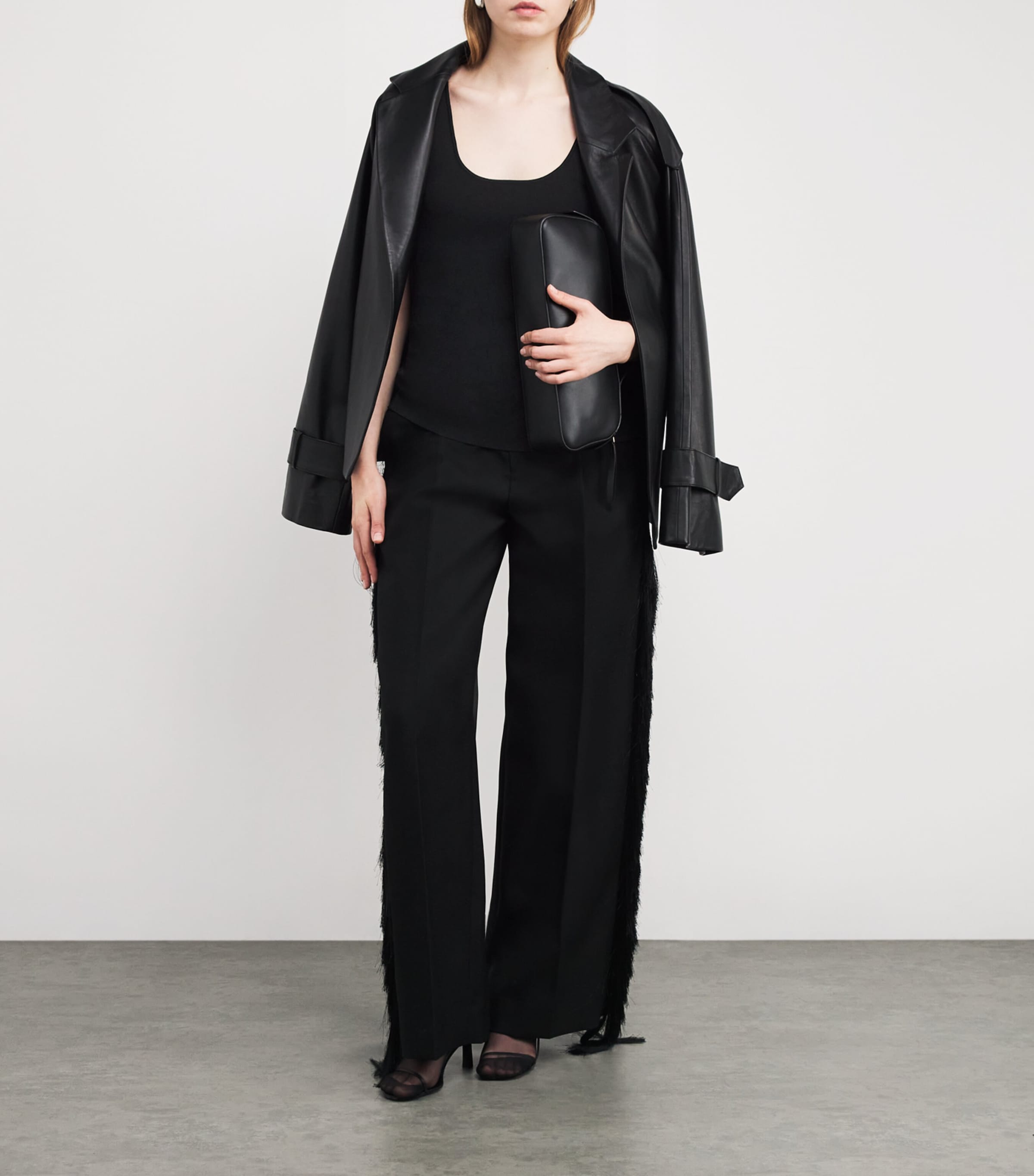 Rib-Knit Tank Top BLACK 001 Image 2