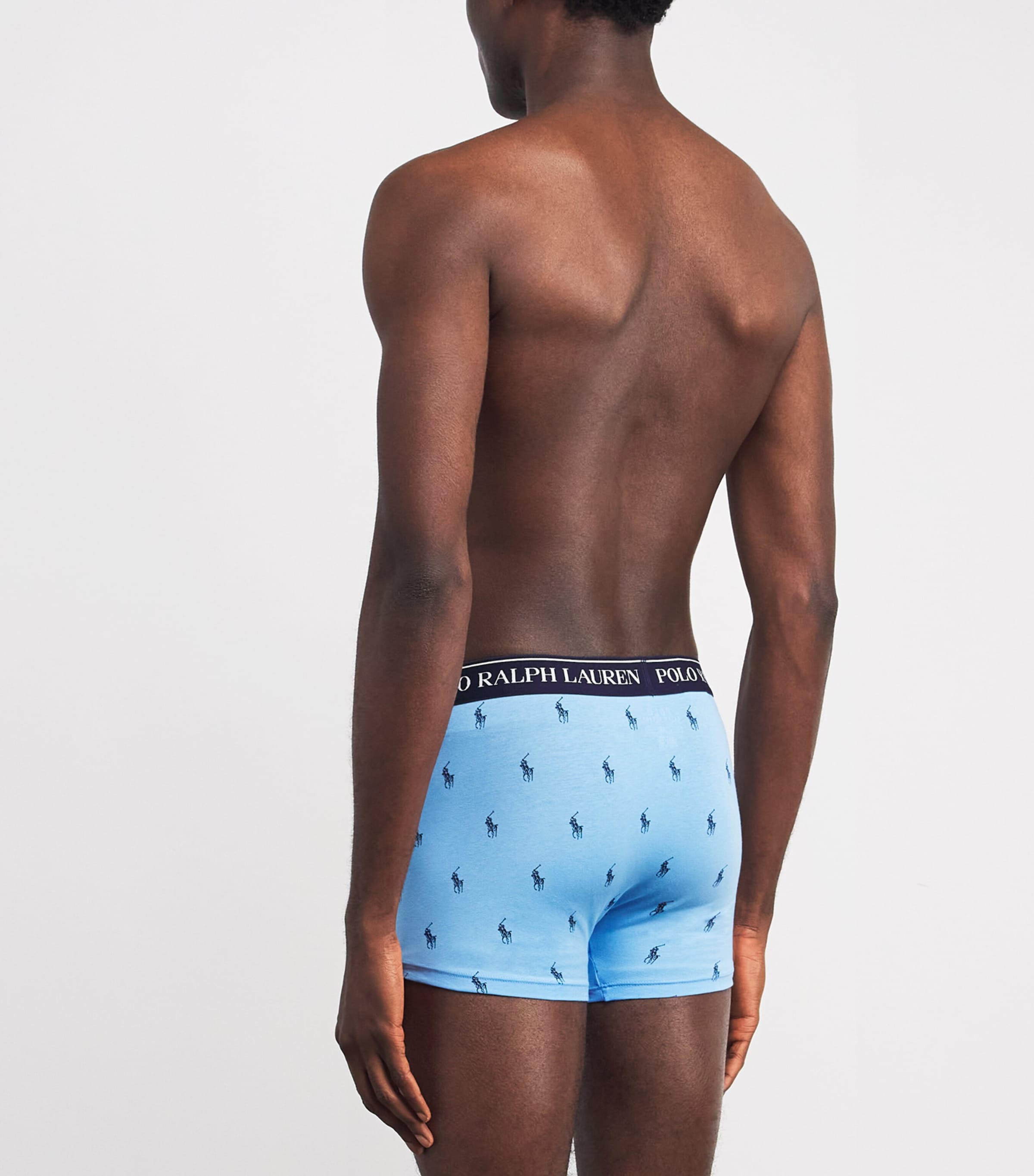 Stretch-Cotton Classic Trunks (Pack of 3) BLUE AOP/PNK/NAVY Image 3