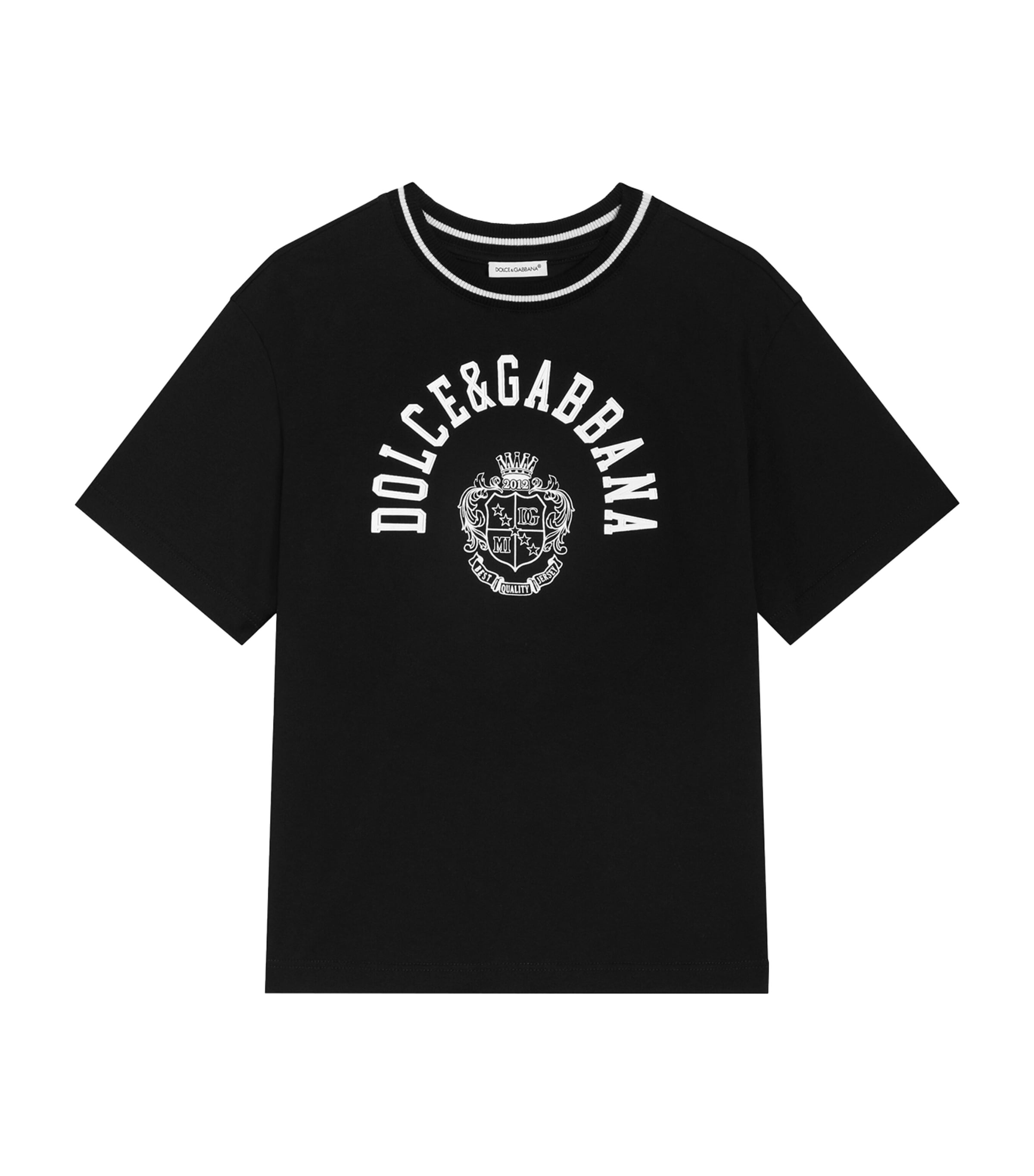 Dolce&Gabbana Kids Cotton Logo T-Shirt (8-12+ Years) Black Image 1