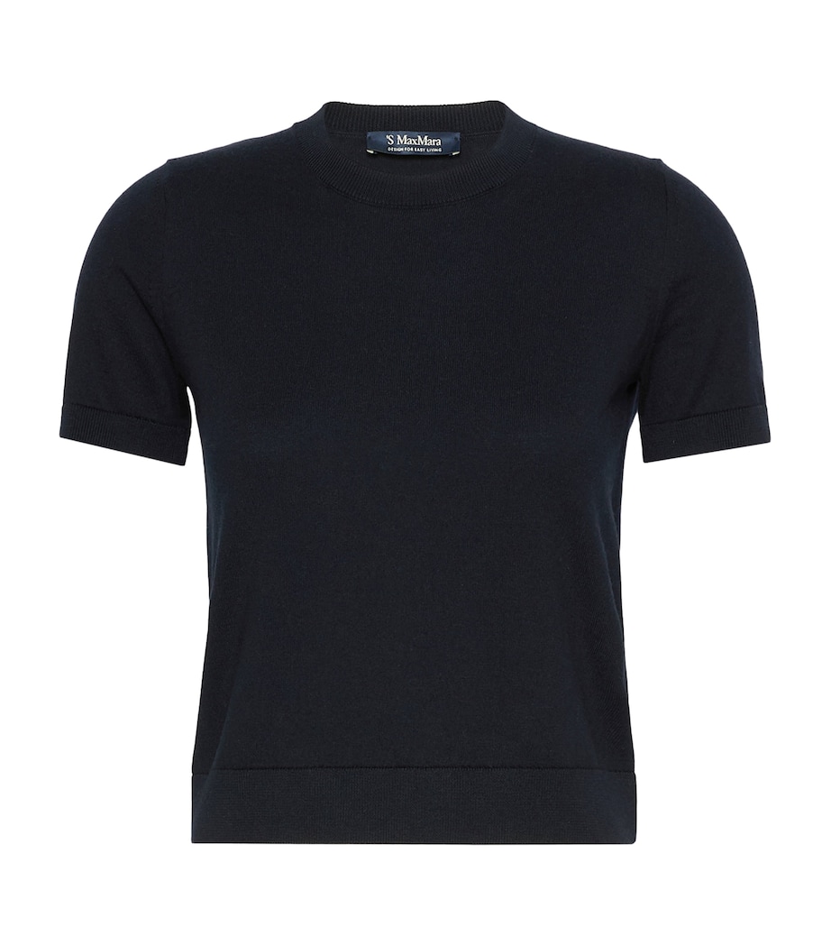 Max Mara Womens Cotton-Cashmere-Silk Sweater Ultramarine Image 1