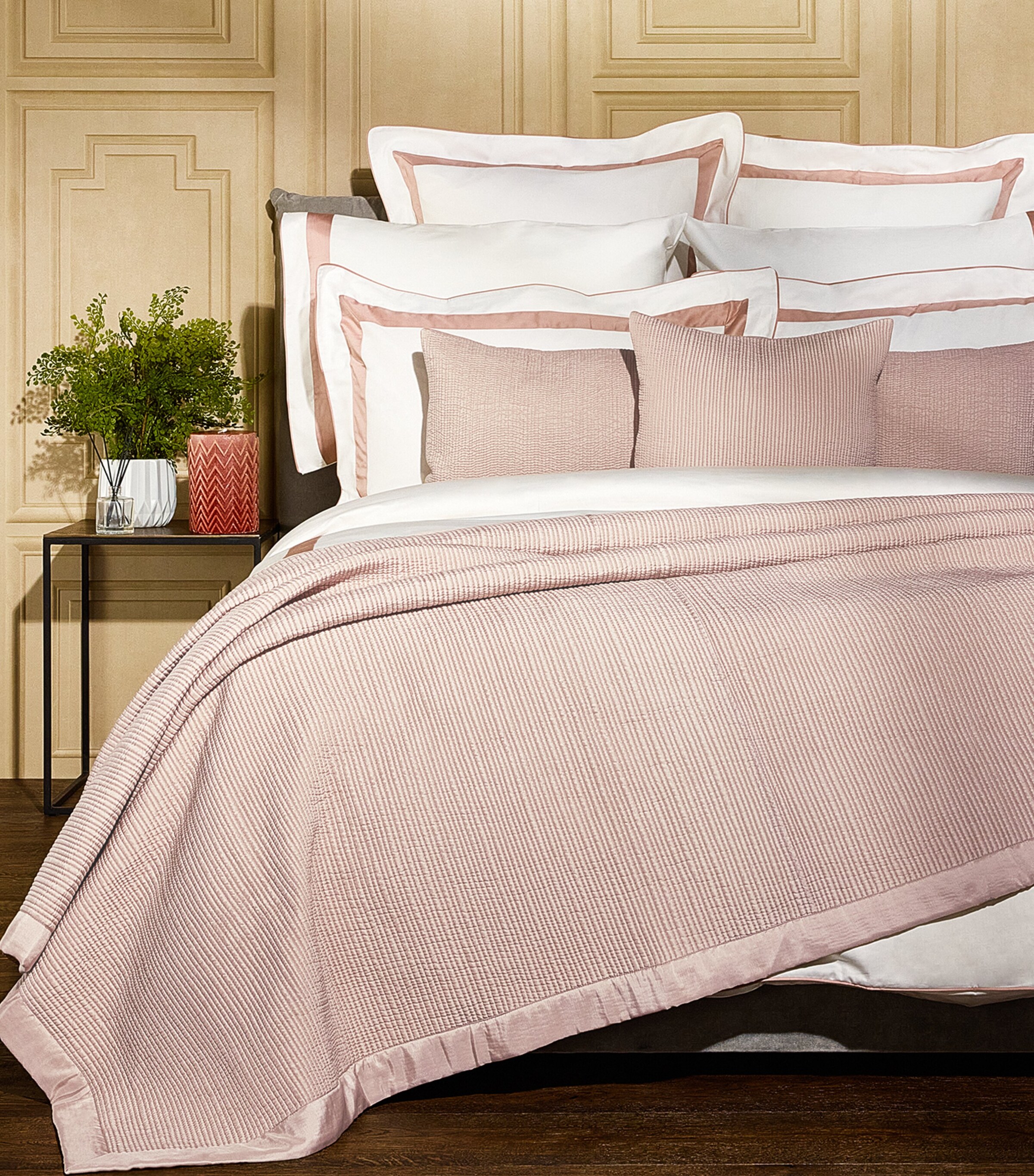 Harrods of London Habotai Fitzroy Cushion Cover (40cm x 110cm) Blush Image 3