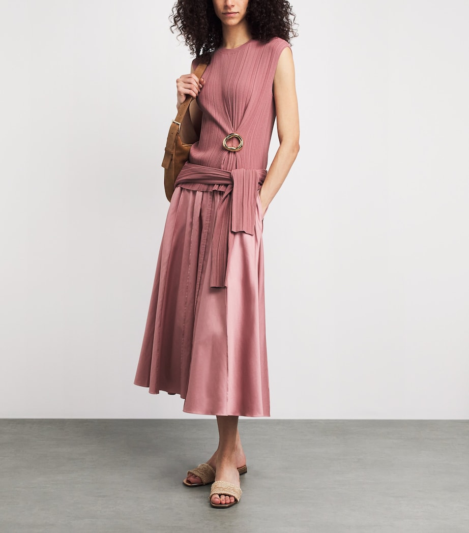 Joseph Womens Plissé Kenit Top Musk Image 2