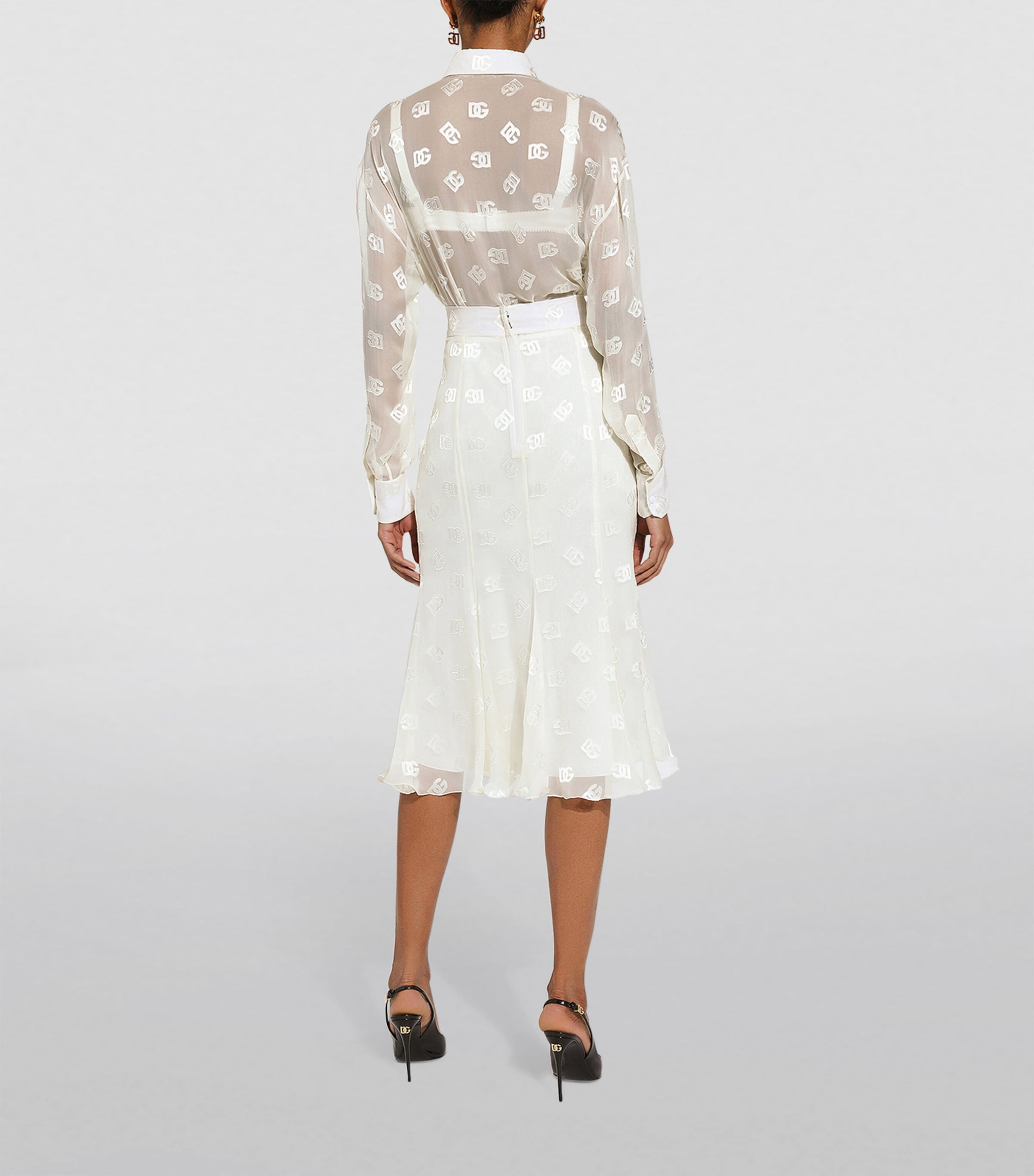 Sheer Logo Shirt W3789-VERY LIGHT CRE Image 5