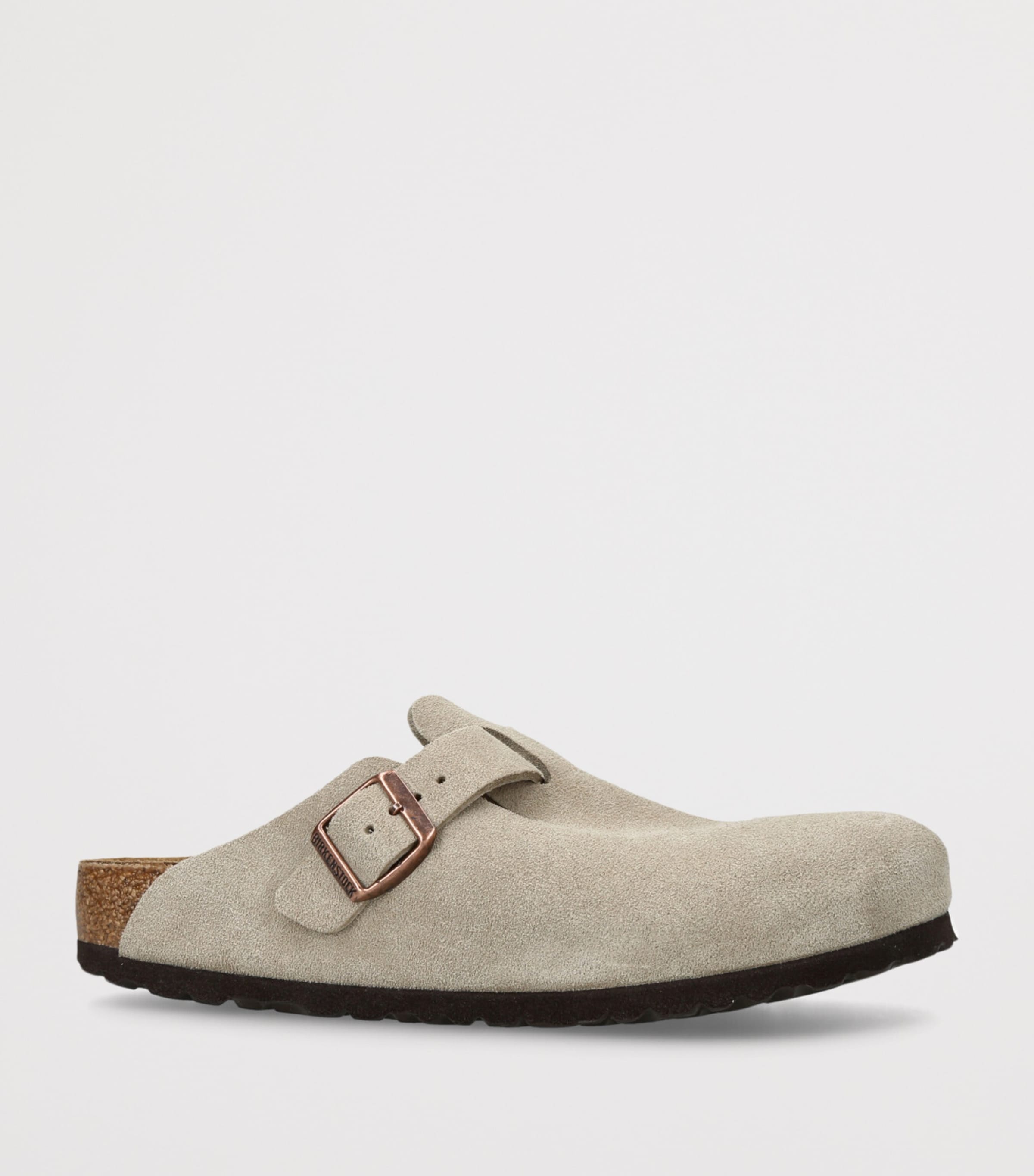 Suede Boston Clogs TAUPE Image 3
