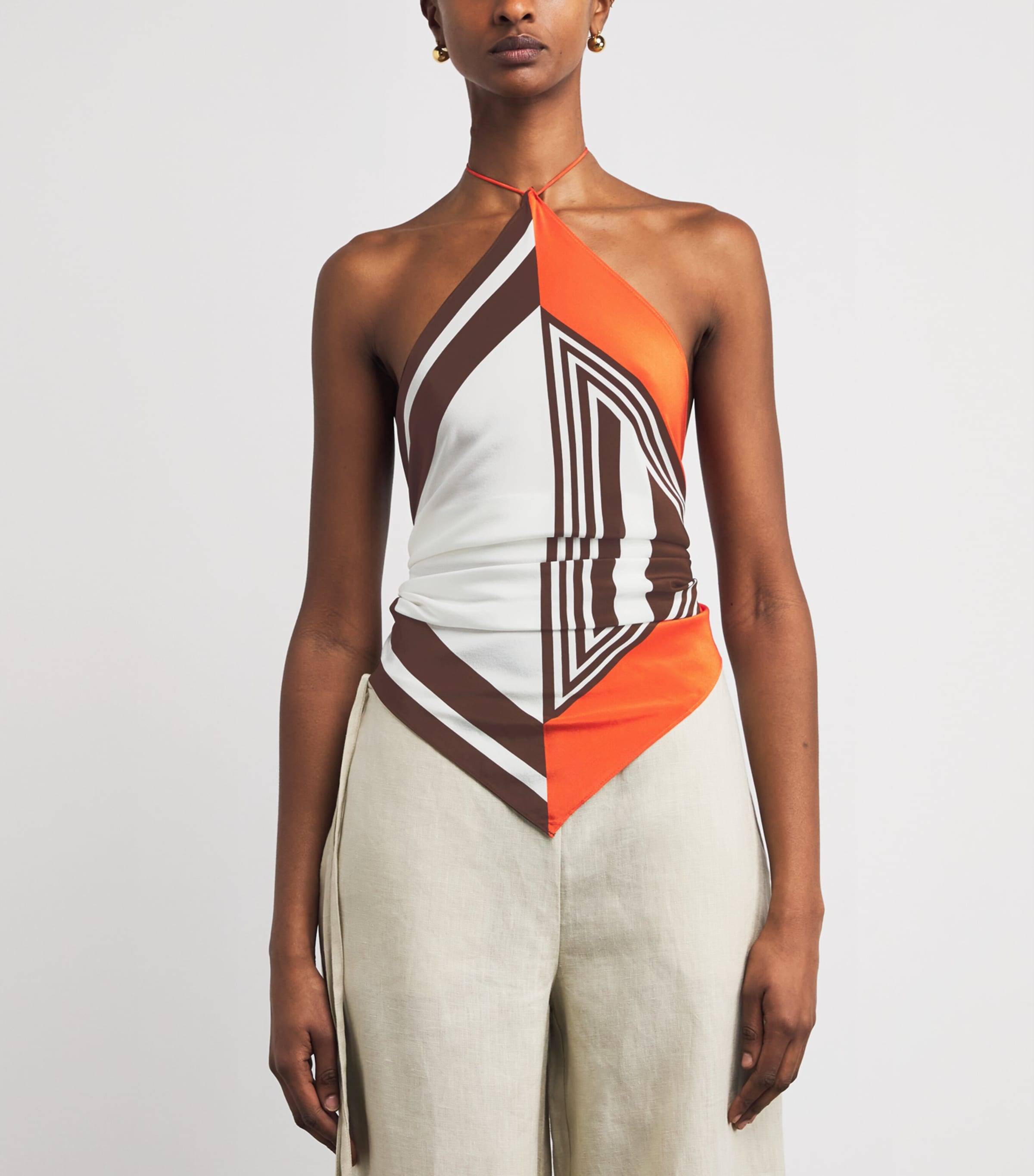 Silk Stripe Destino Scarf Top PACHA STRIPE Image 3