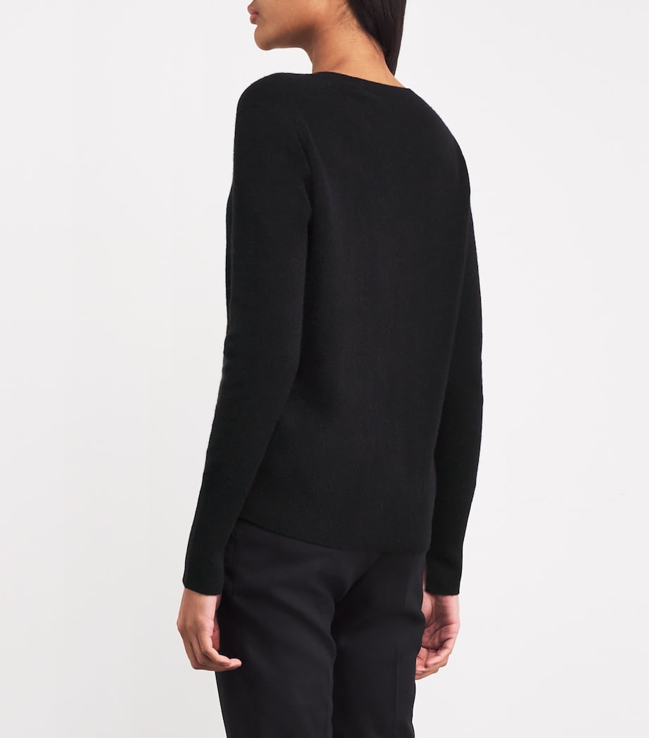 Cashmere V-Neck Sweater BLACK Image 4
