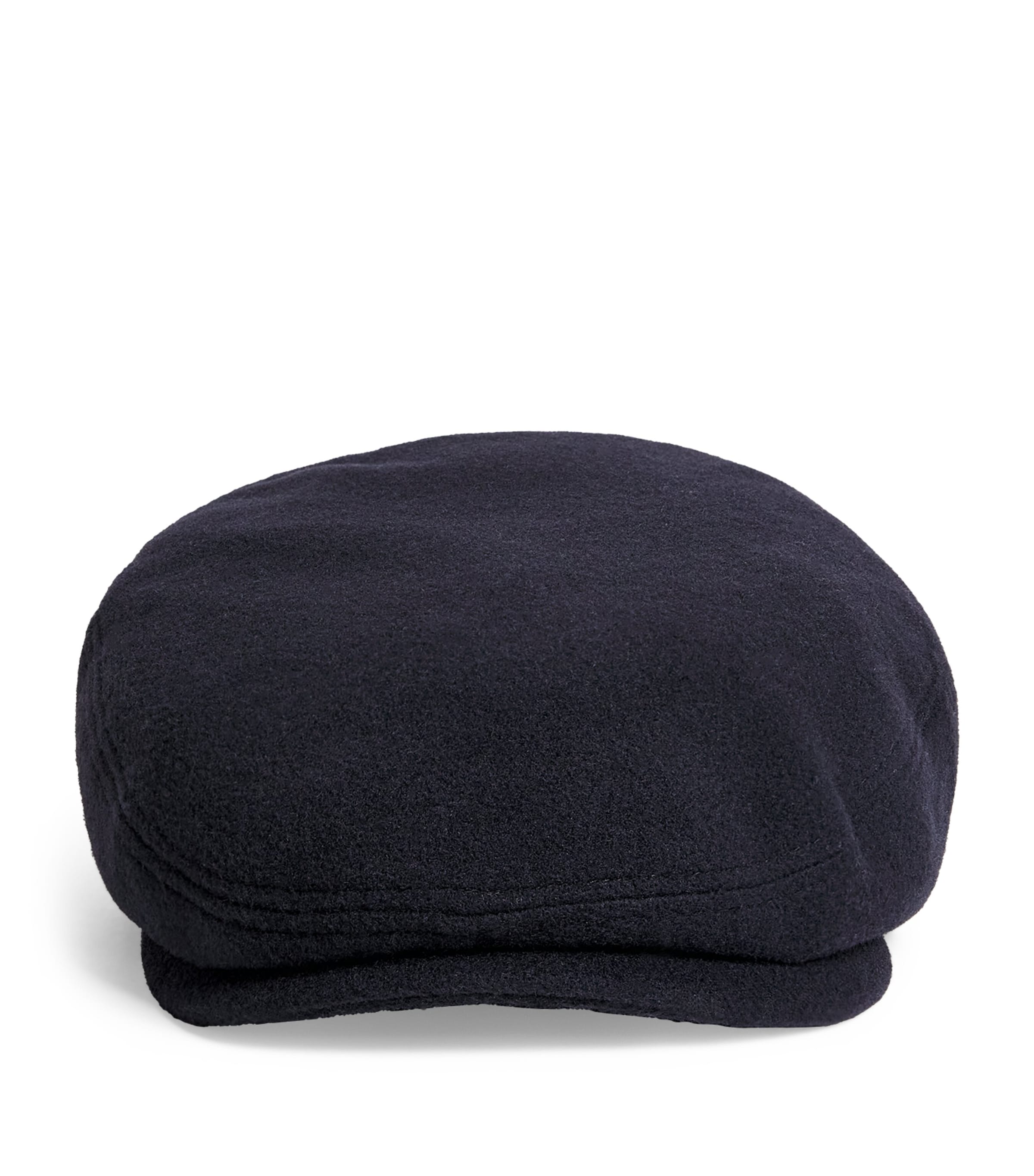 Stetson Wool-cashmere-blend Kent Flat Cap In Blue