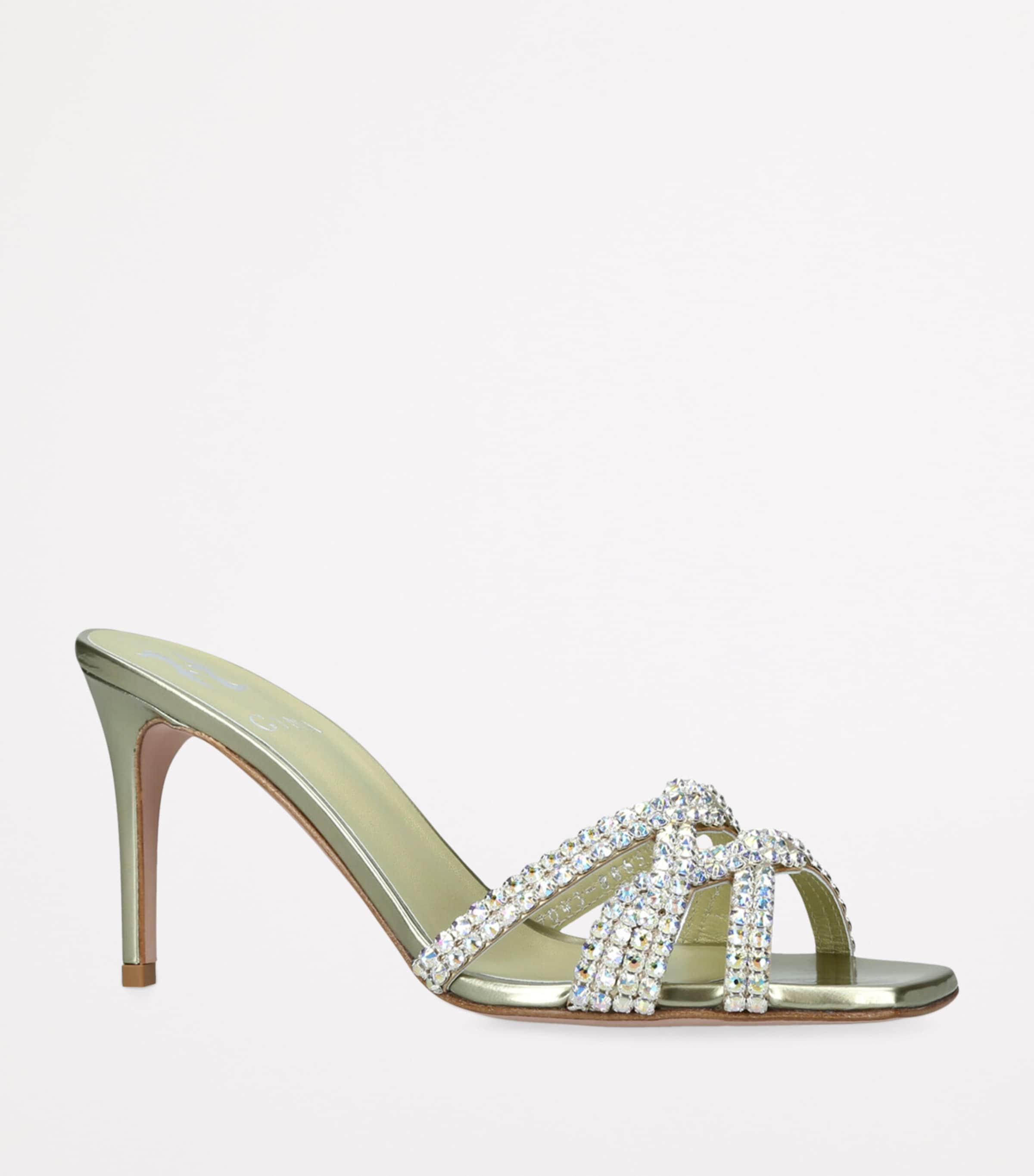 Loie Embellished Mules 85 GREEN Image 3