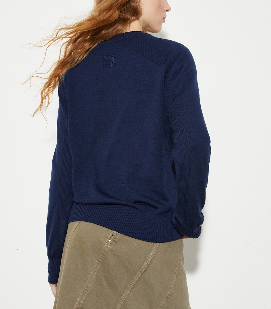 Virgin Wool Sweater NAVY Image 3