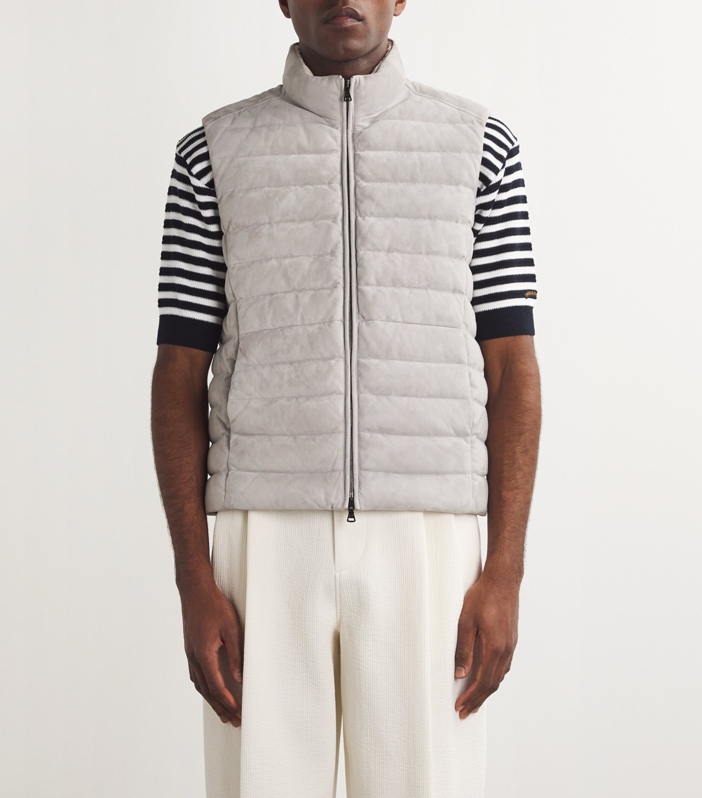 Paul & Shark Mens Down Suede Gilet Image 3