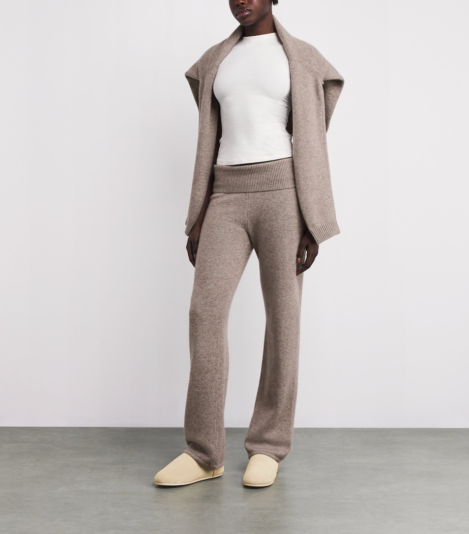 Knit Foldover Sweatpants LINEN Image 2