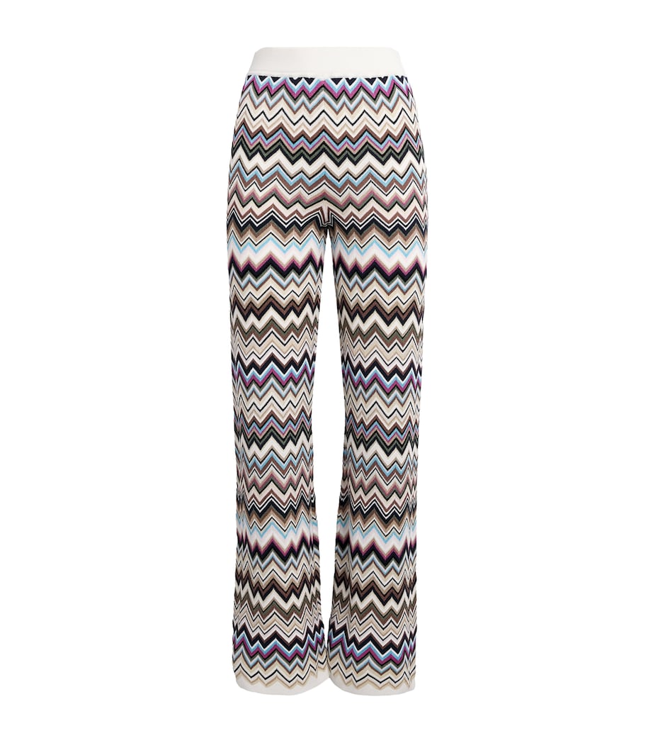 Missoni Womens Chevron Knit Trousers Smsplmtcl Bl,fsa,ntl Image 1