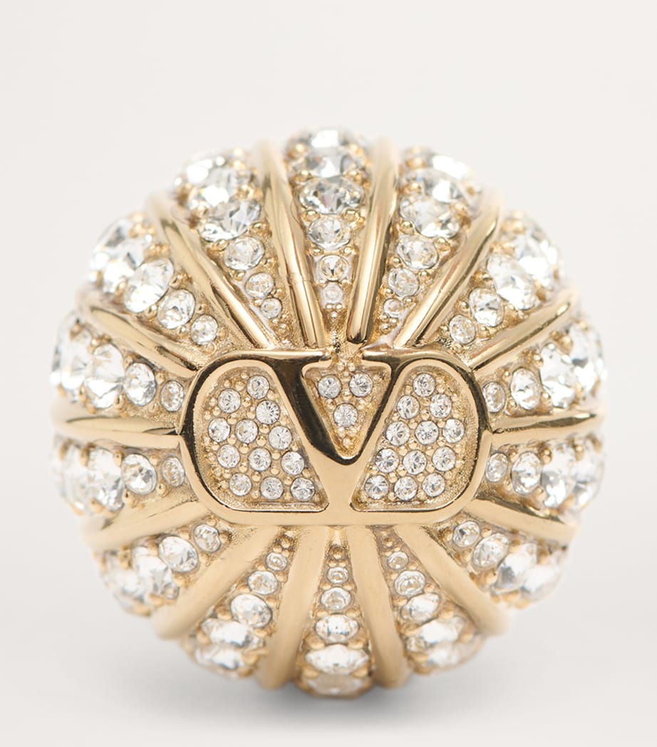 Crystal-Embellished Clip-On Earrings 9MN Image 4